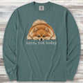 Pomeranian Nope Long Sleeve Tee - Blue Spruce