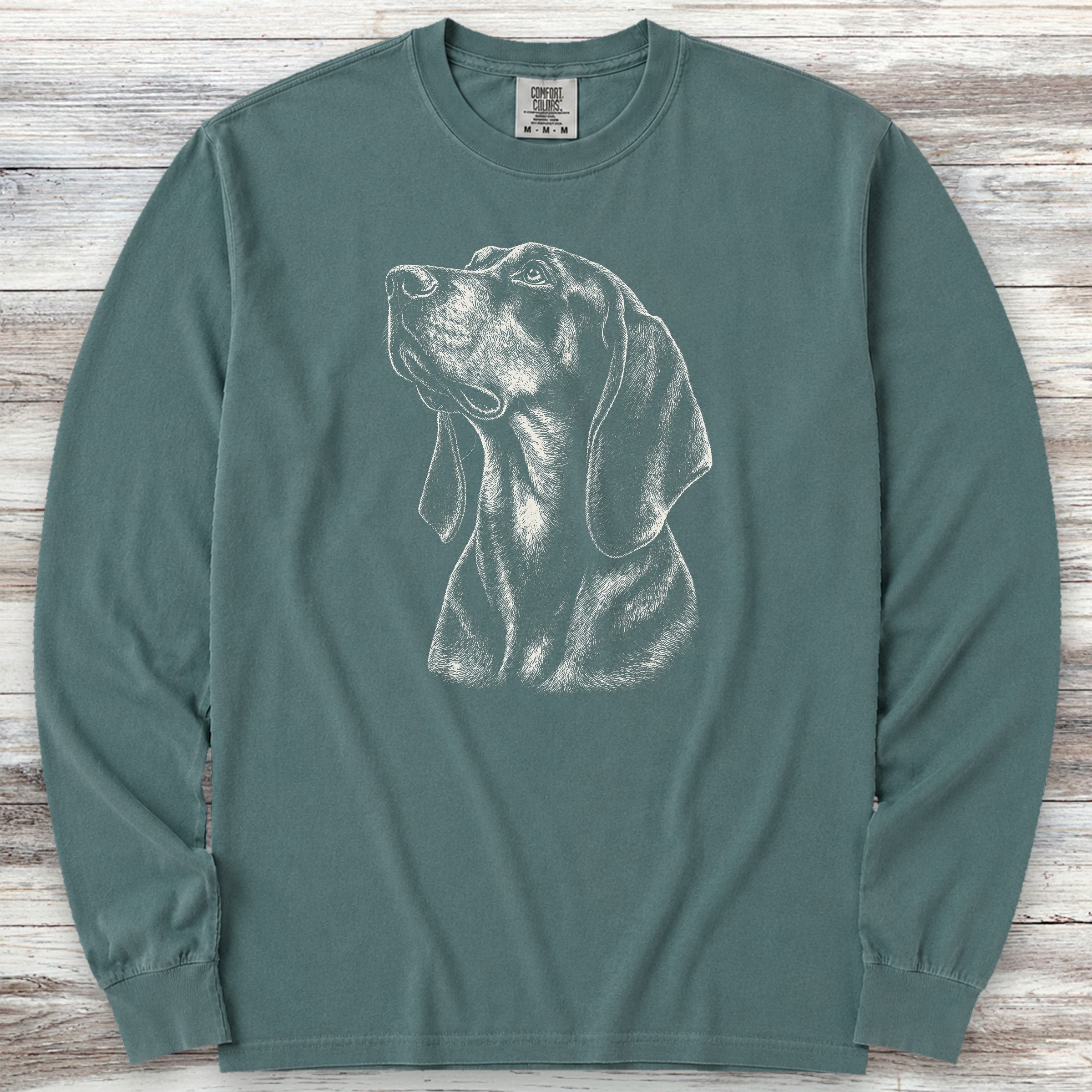 Coonhound Loyalty Long Sleeve Tee - Blue Spruce