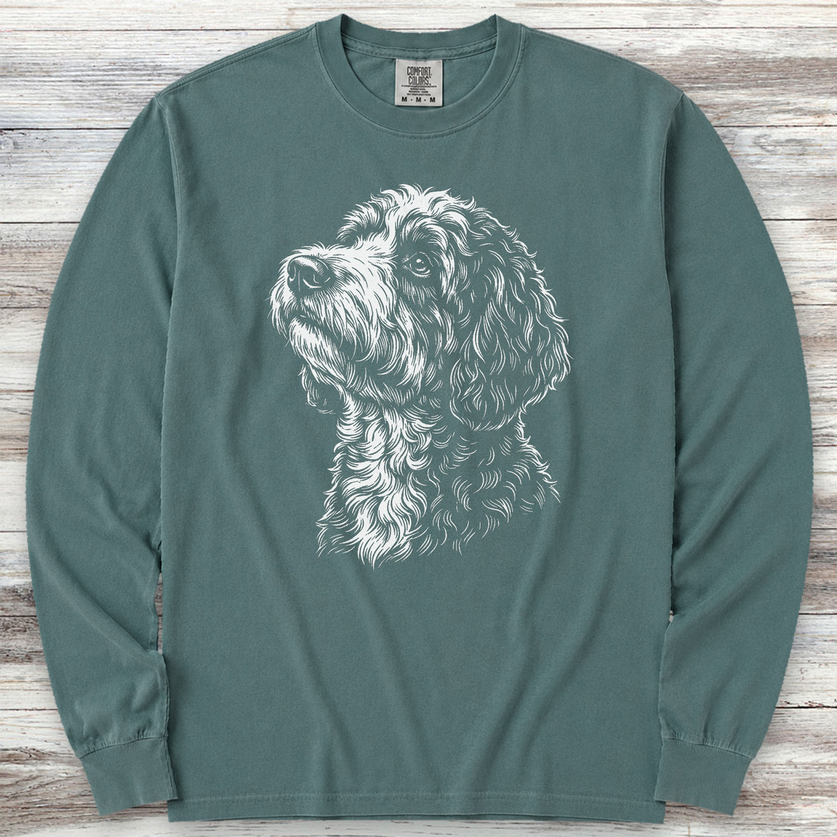 Bernedoodle Loyalty Long Sleeve Tee - Blue Spruce