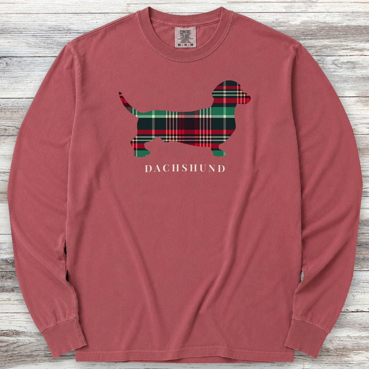 Dachshund Winter 2025 Long Sleeve Tee - Brick