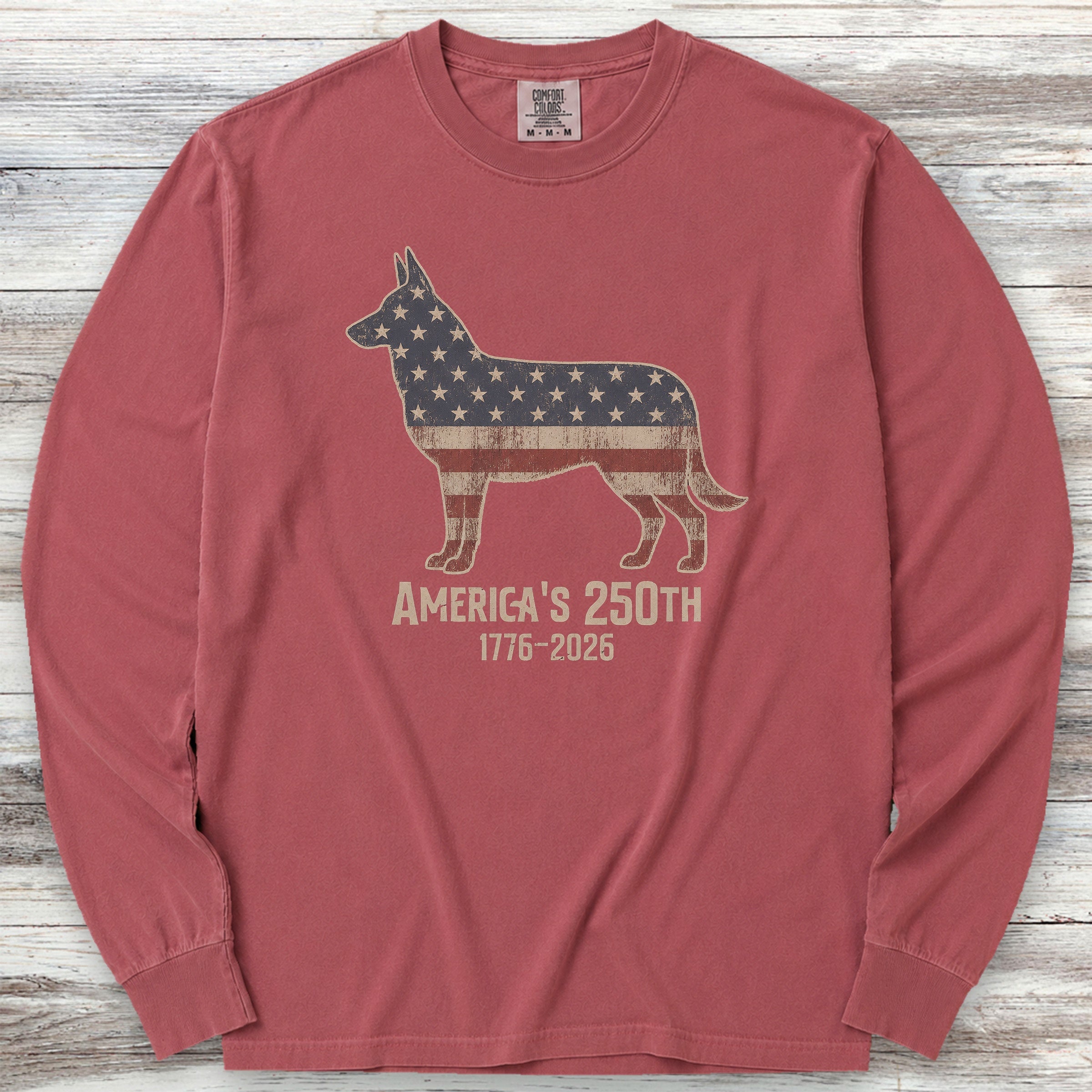 Belgian Malinois 250 Long Sleeve Tee - Brick