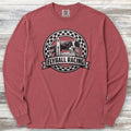 Border Collie Flyball Racing Long Sleeve Tee - Brick
