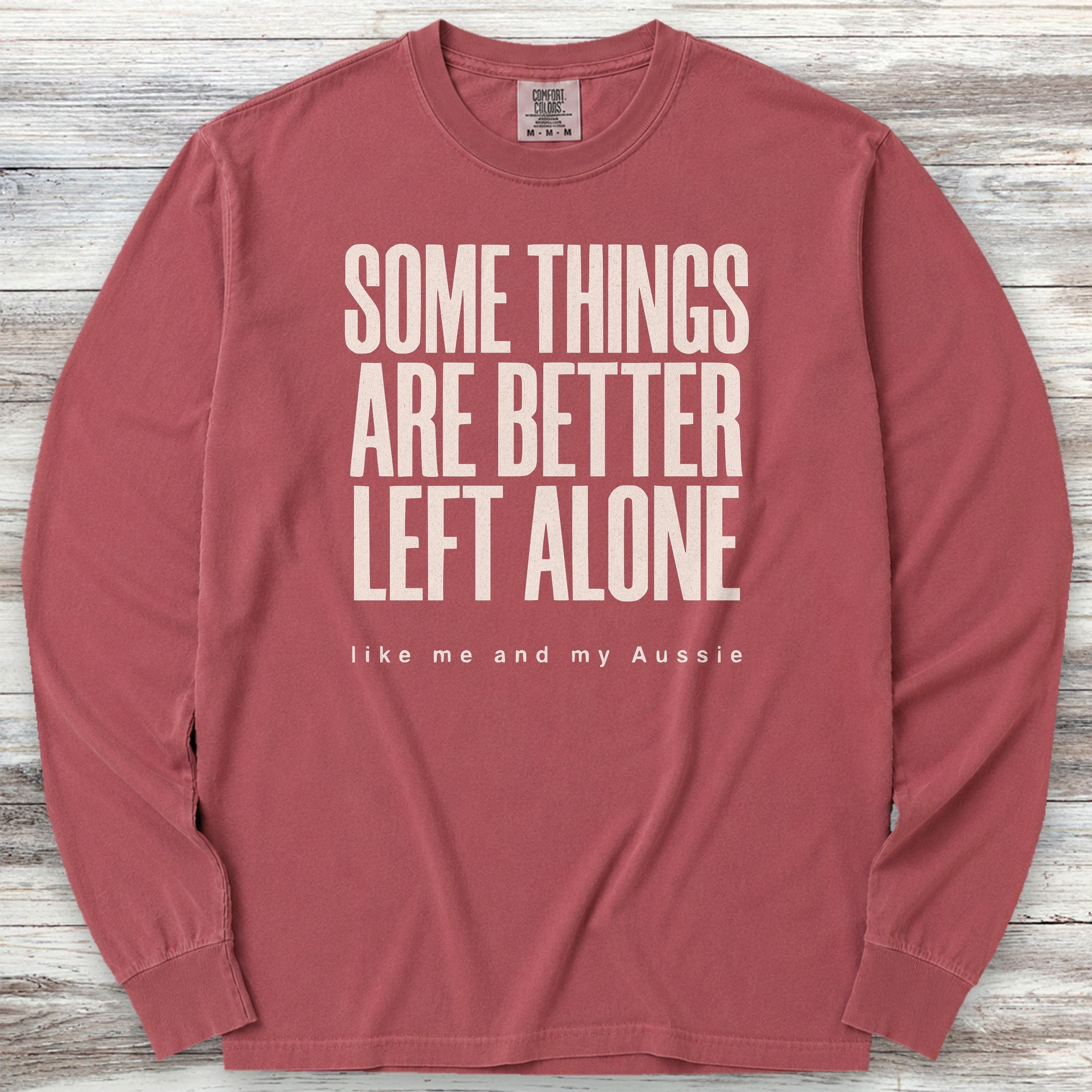 Australian Shepherd Introvert Long Sleeve Tee - Brick