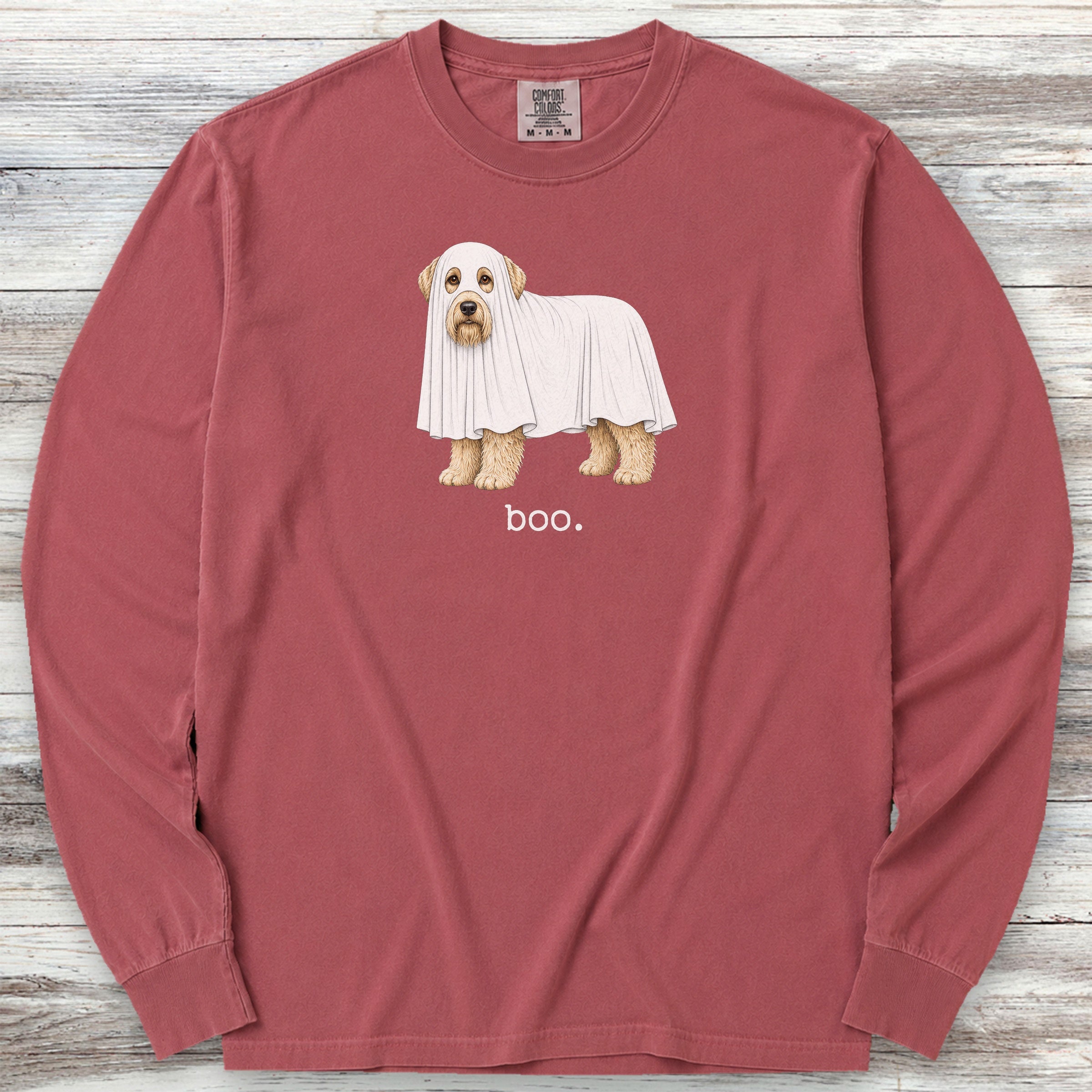 Soft Coated Wheaten Terrier Boo Long Sleeve Tee - Brick