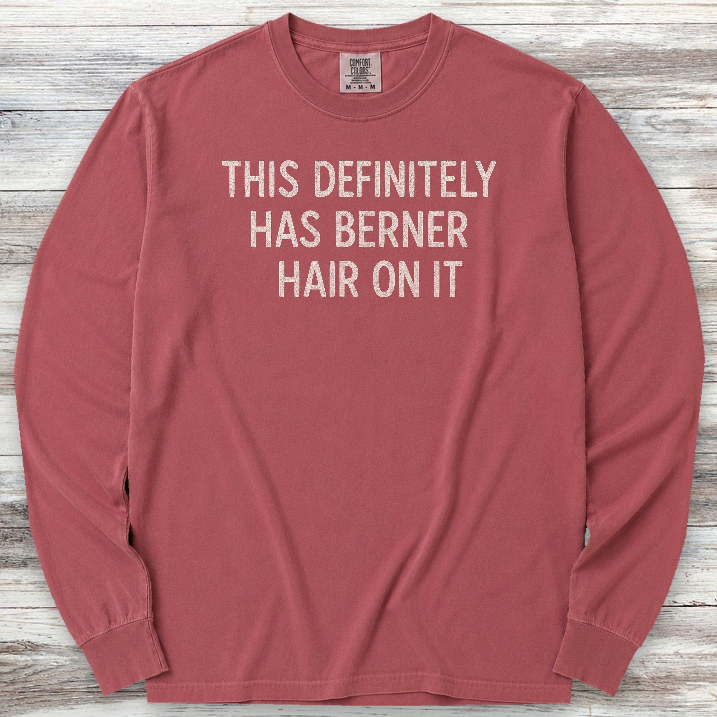 Bernese Mountain Dog Hair Long Sleeve Tee - Brick