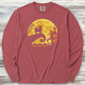Papillon Halloween Moon Long Sleeve Tee - Brick