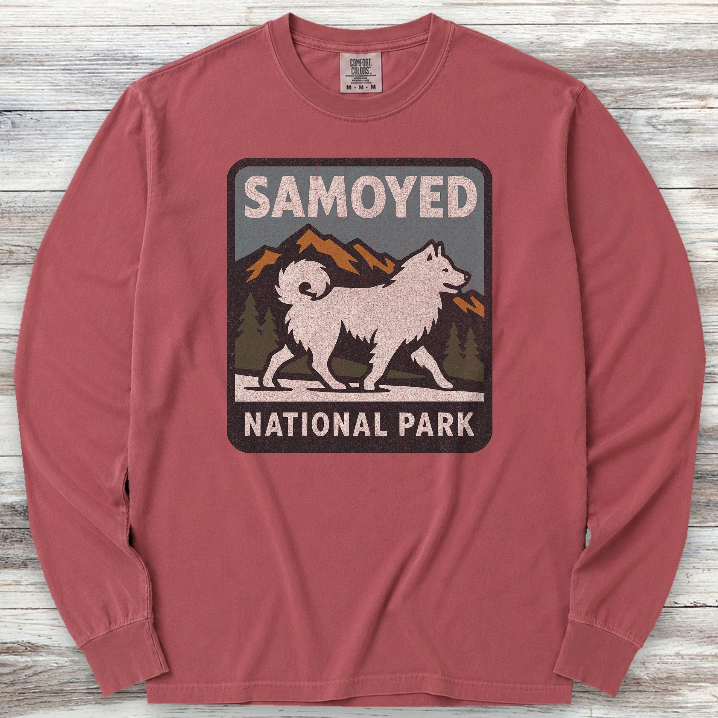 Samoyed National Park Long Sleeve Tee - Brick