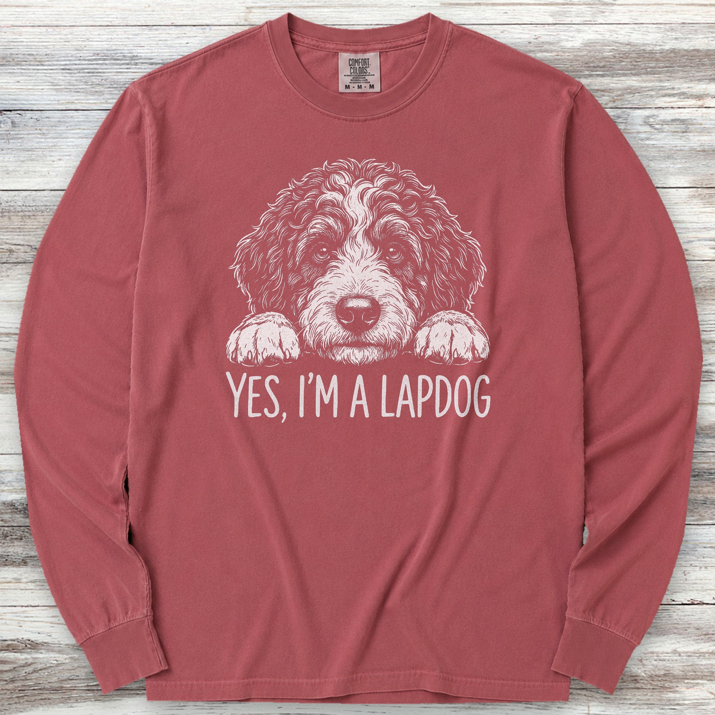 Bernedoodle Lapdog Long Sleeve Tee - Brick