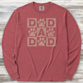 Paw Print Dad Long Sleeve Tee - Brick