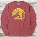 Cairn Terrier Halloween Moon Long Sleeve Tee - Brick