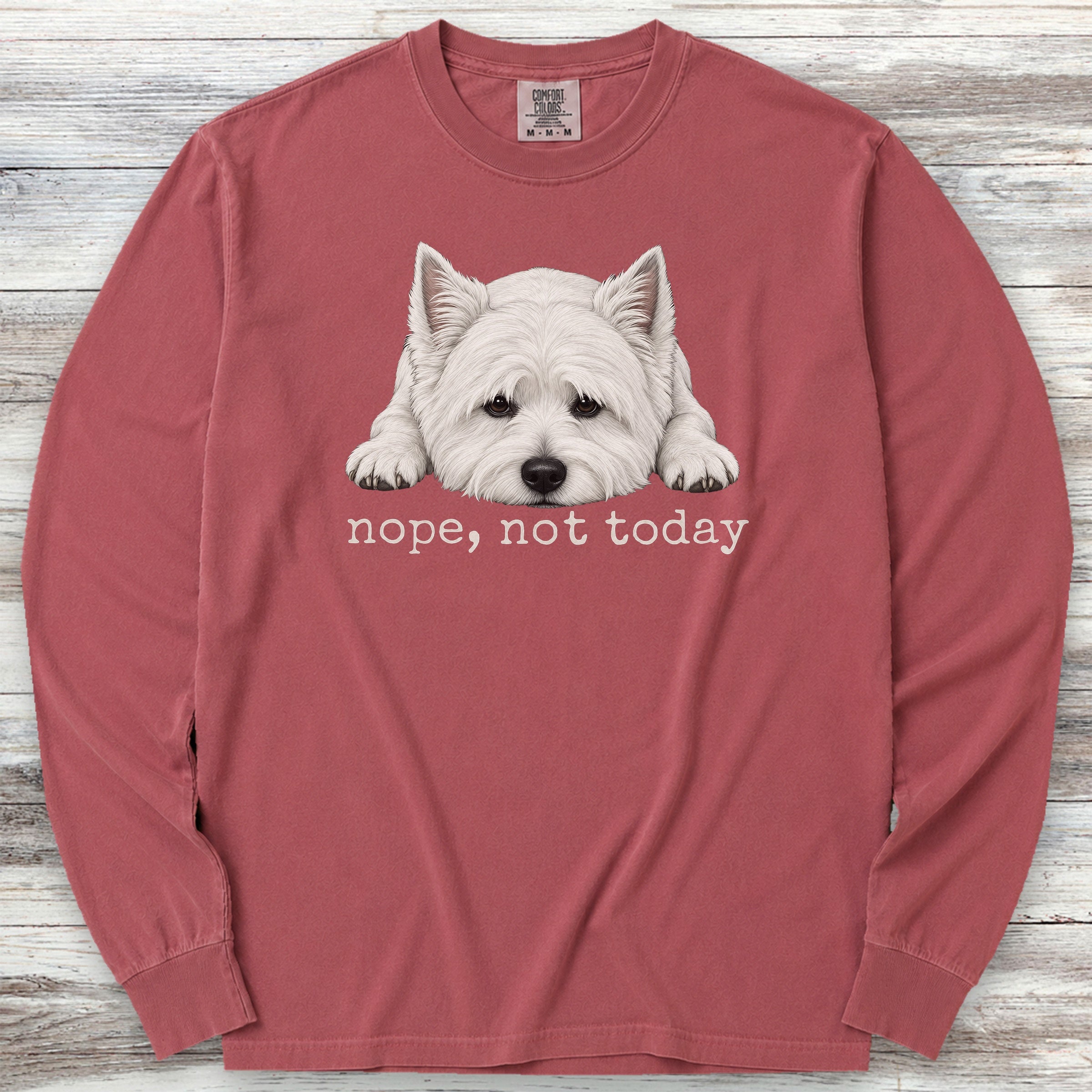 West Highland Nope Long Sleeve Tee - Brick