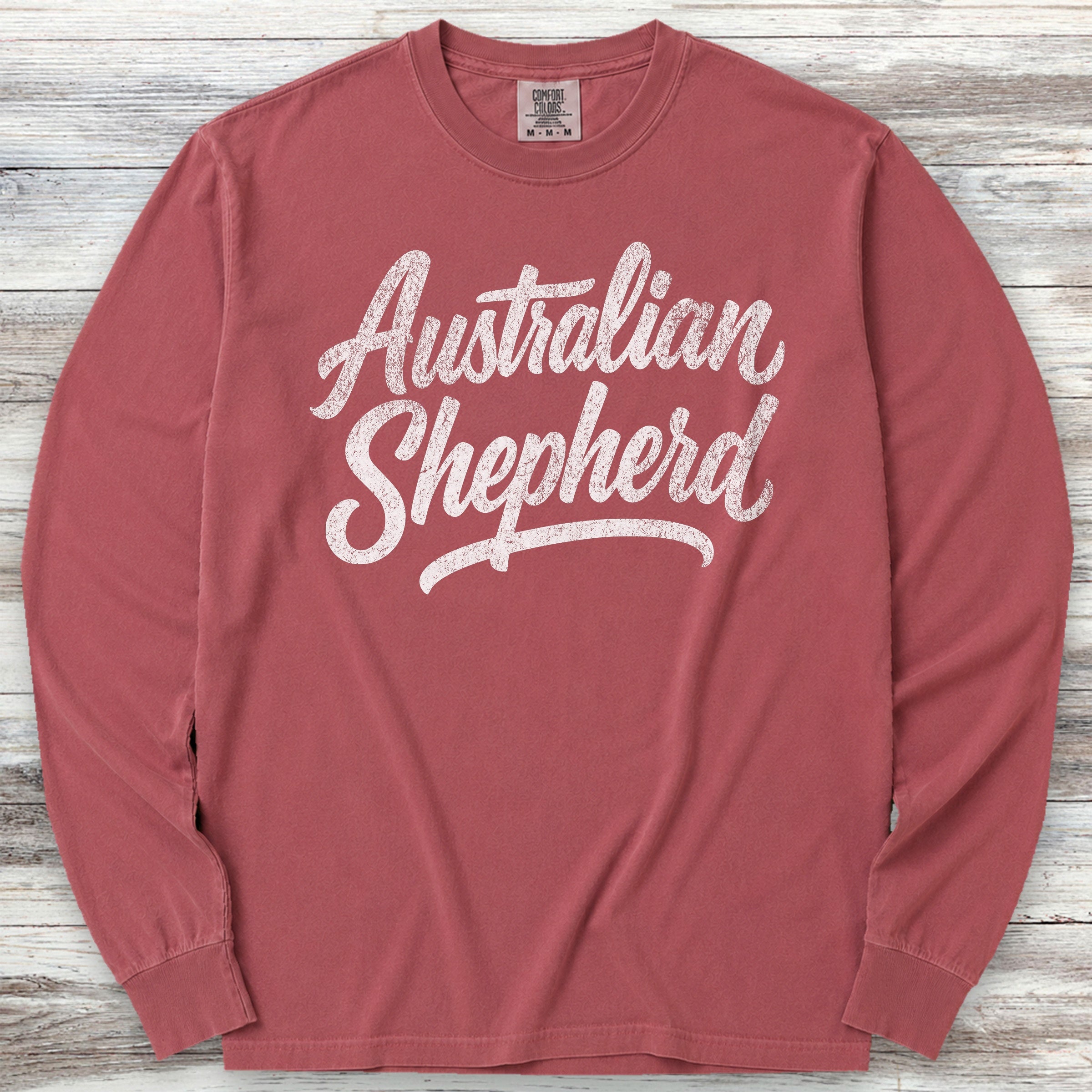Australian Shepherd Team Long Sleeve Tee - Brick