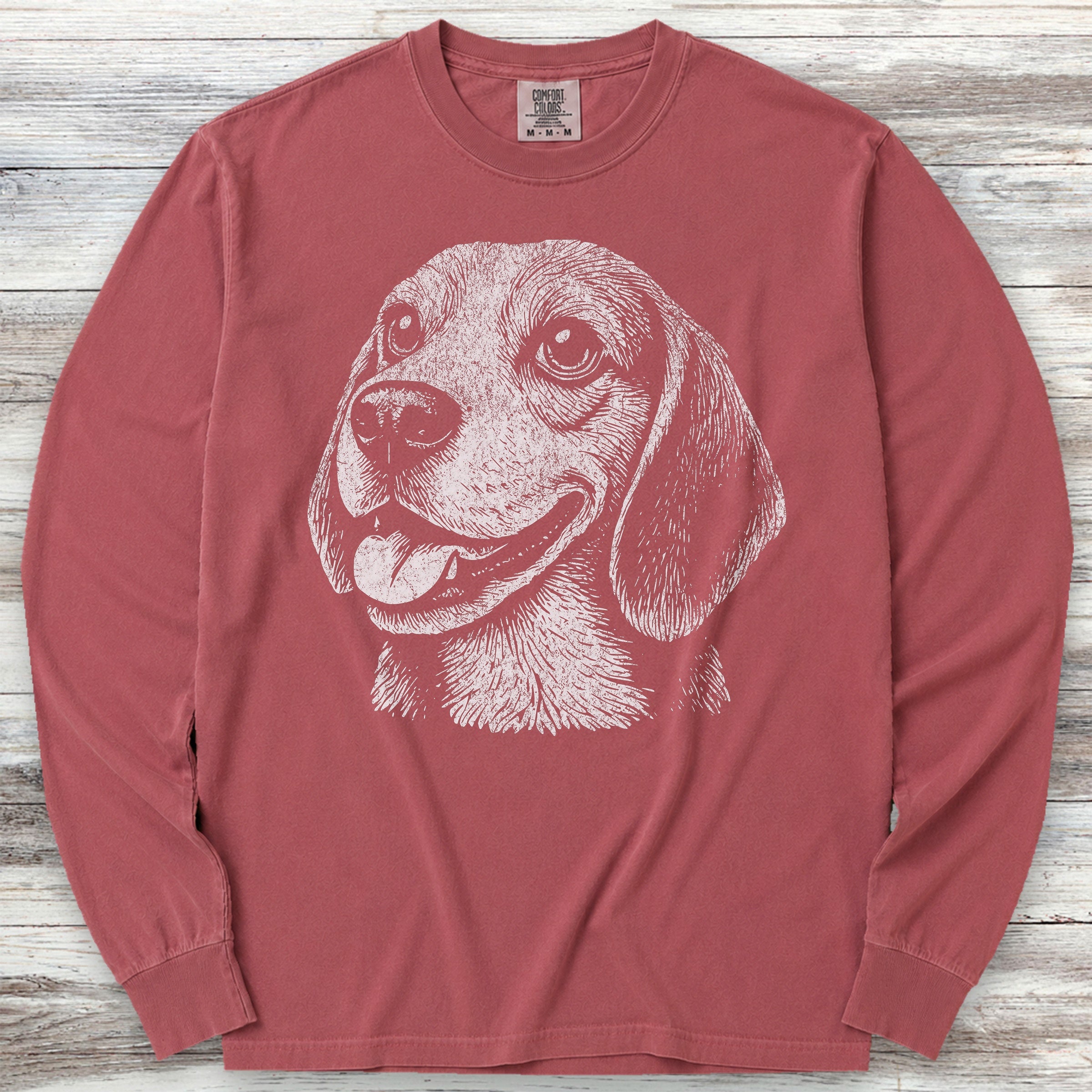 Beagle Long Sleeve Tee - Brick