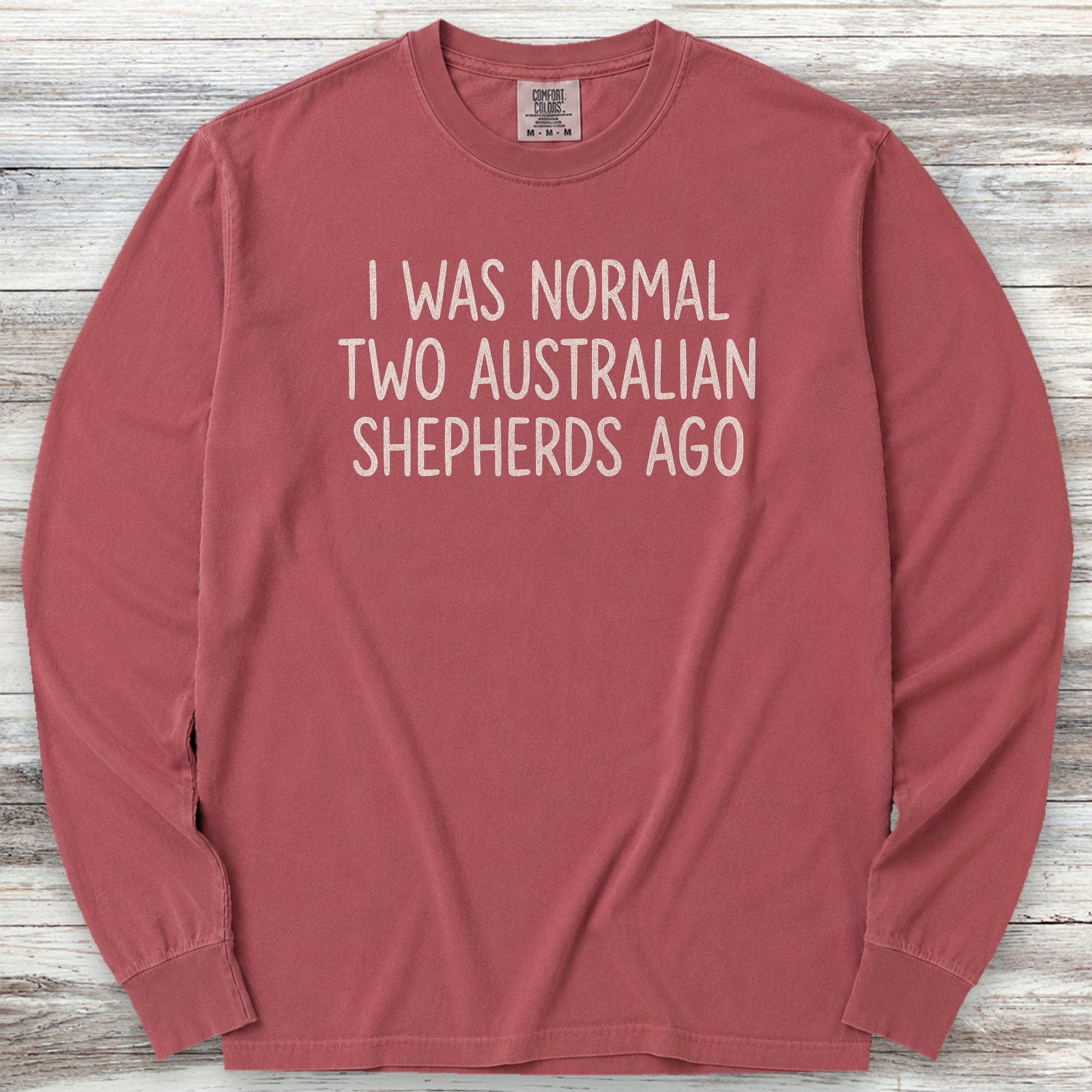 Australian Shepherd Normal Long Sleeve Tee - Brick