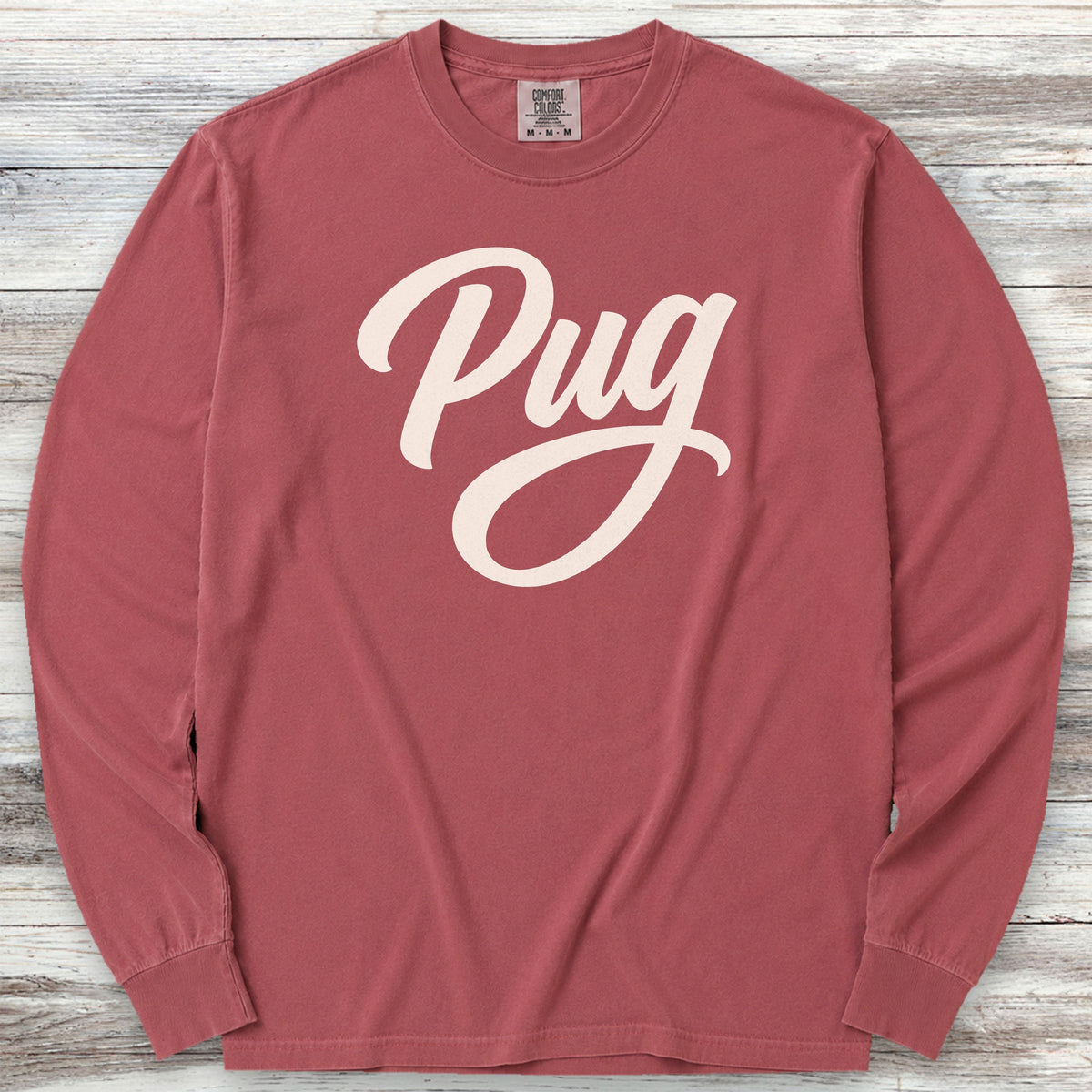 Pug Team Long Sleeve Tee - Brick