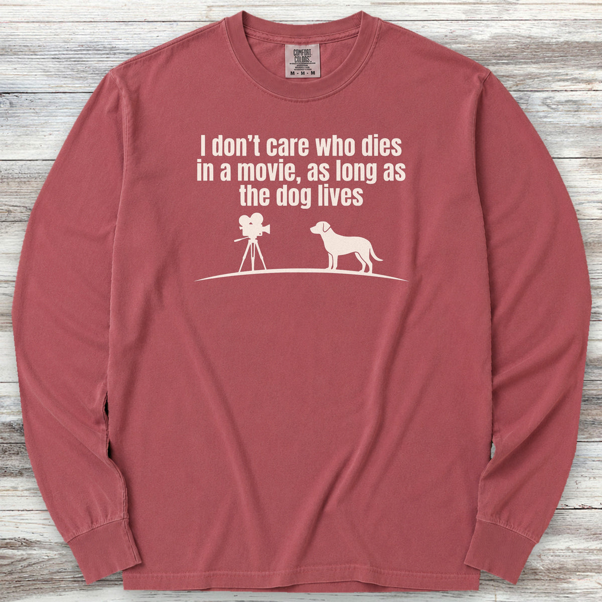 I Don't Care Who Dies Long Sleeve Tee - Brick