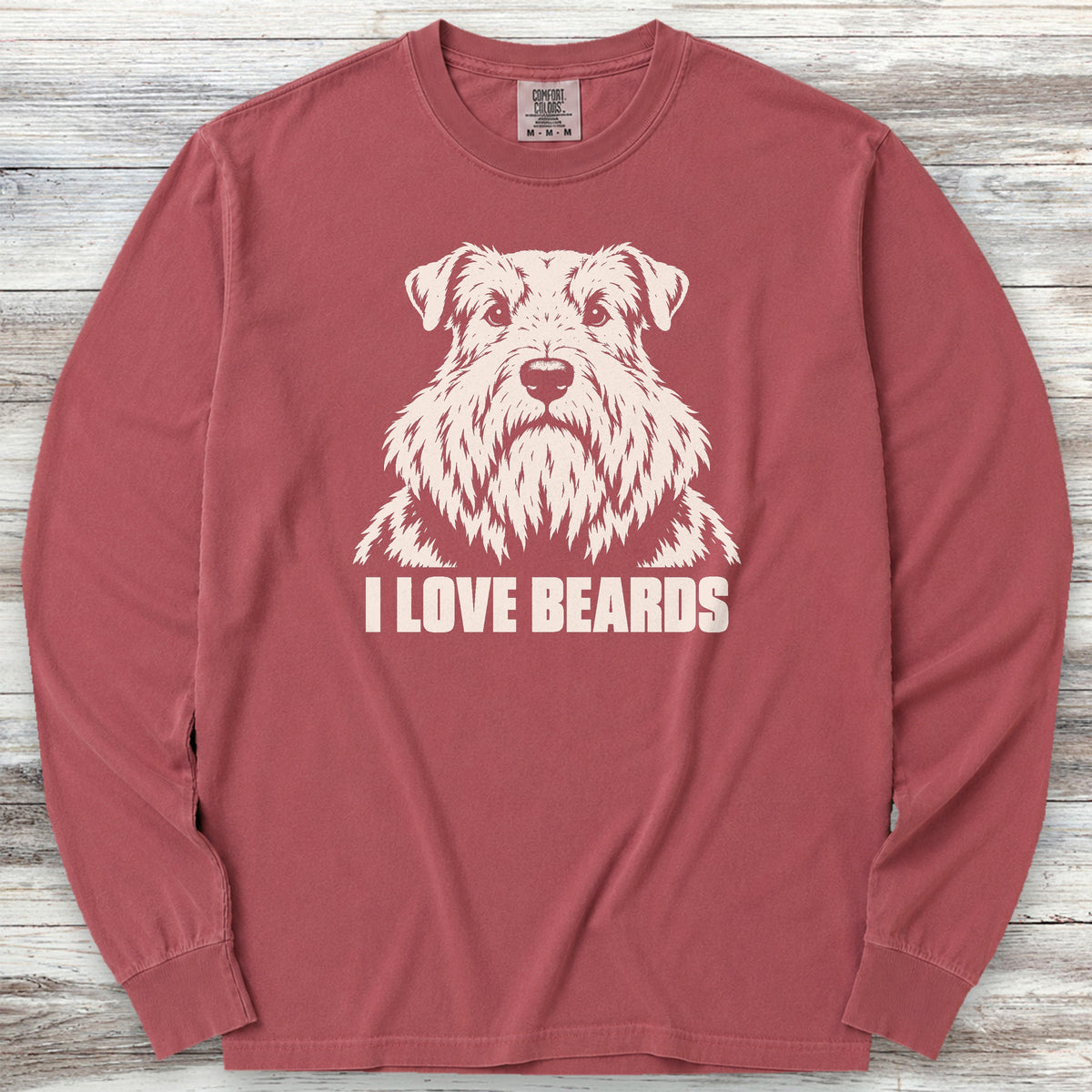 Sealyham Terrier I Love Beards Long Sleeve Tee - Brick