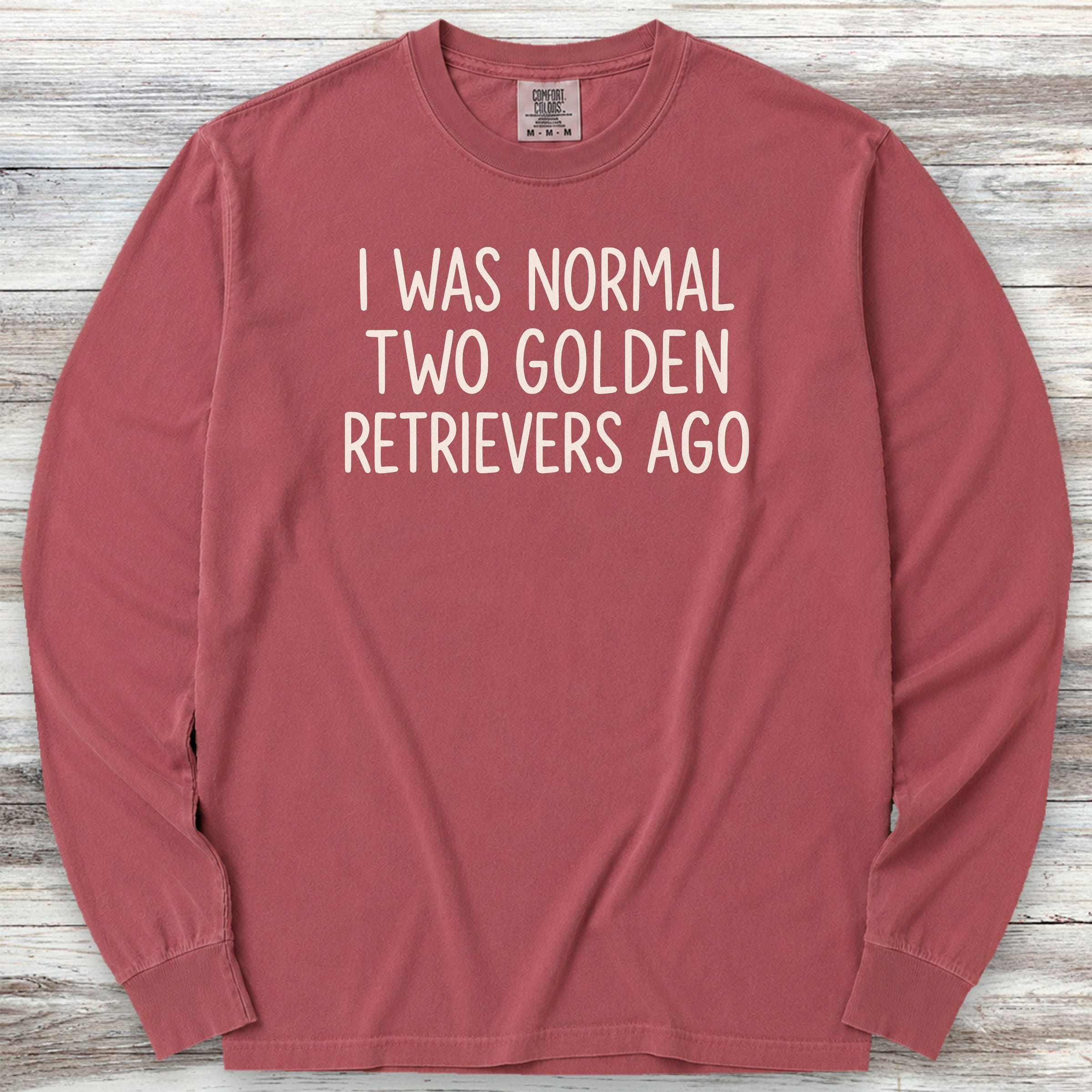 Golden Retriever Normal Long Sleeve Tee - Brick