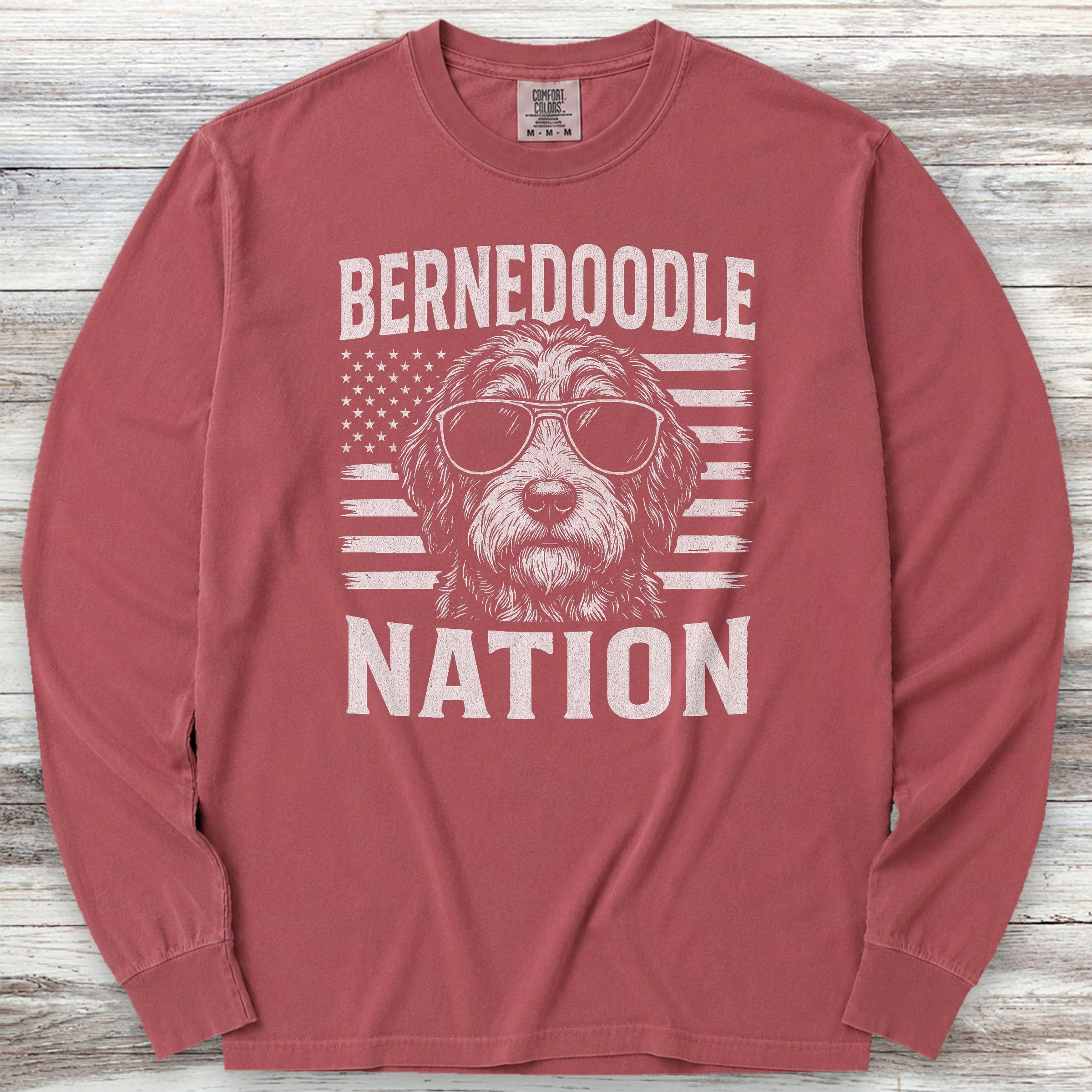 Bernedoodle Nation Long Sleeve Tee - Brick