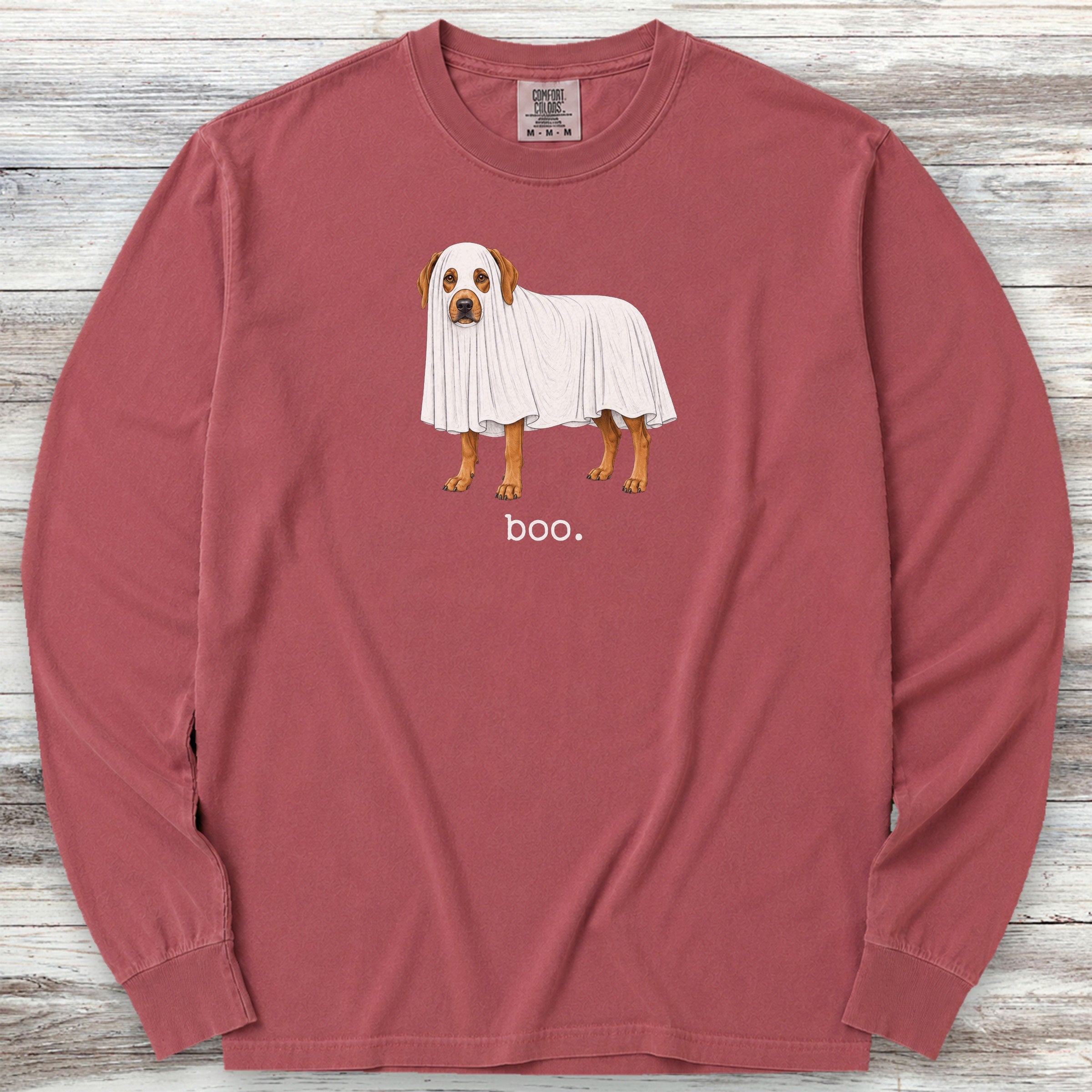 Rhodesian Ridgeback Boo Long Sleeve Tee - Brick