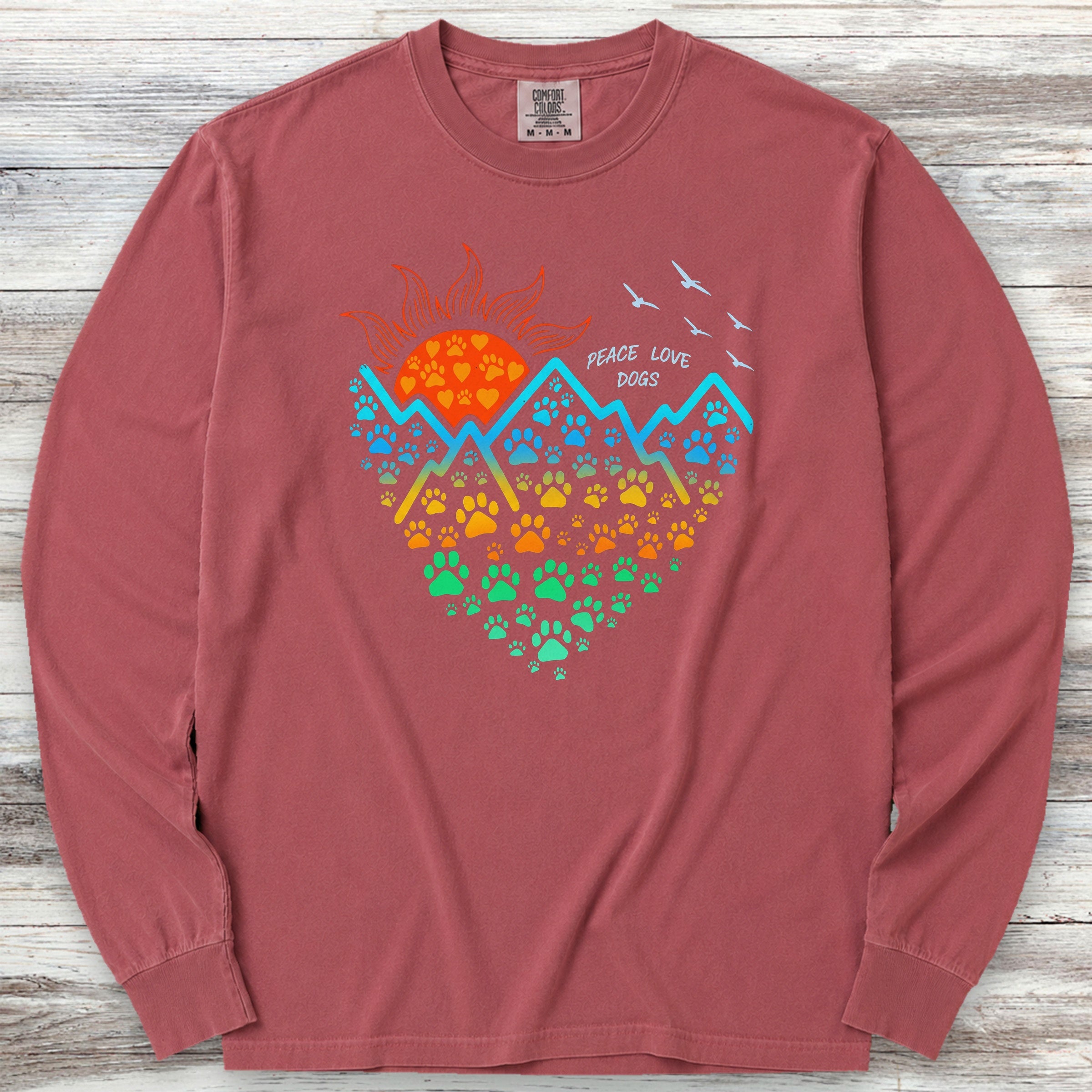 Adventure Heart Long Sleeve Tee - Brick