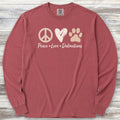 Dalmatian Peace Long Sleeve Tee - Brick