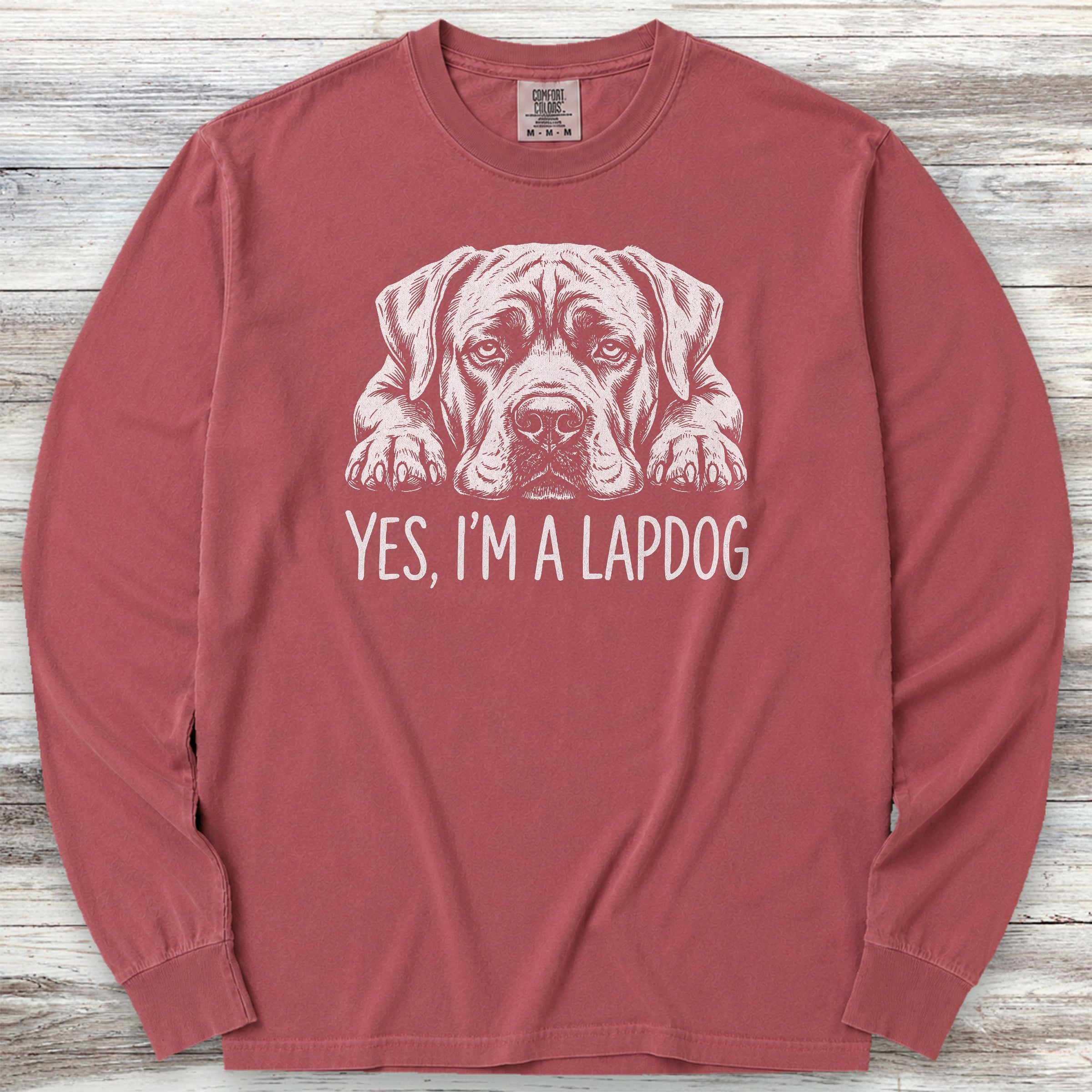 Cane Corso Lap Dog Long Sleeve Tee - Brick