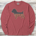 Cairn Terrier Vintage USA Long Sleeve Tee - Brick