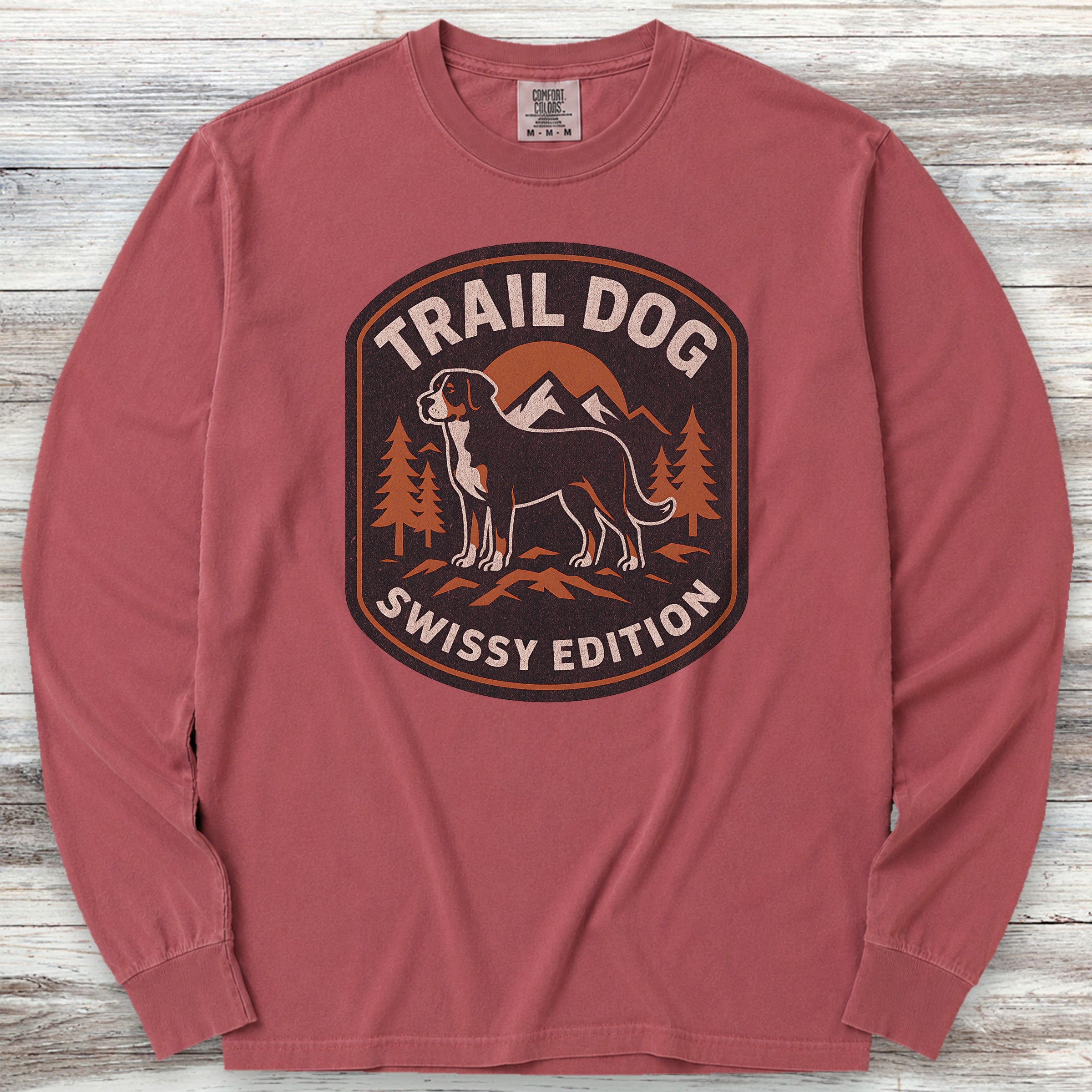 Swiss Mountain Dog Trail Dog Long Sleeve Tee - Brick