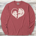 Samoyed Heart Bond Long Sleeve Tee - Brick