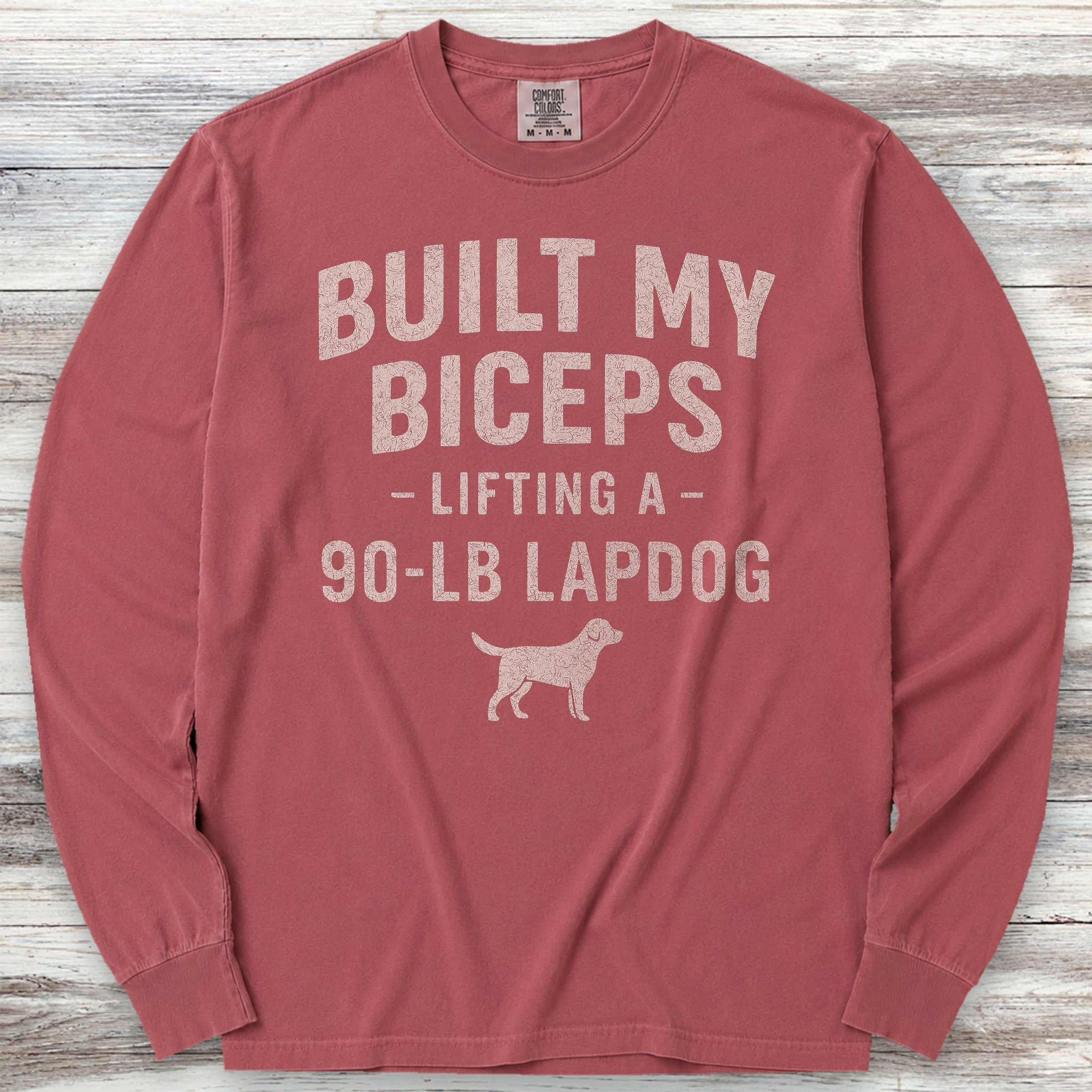 Built My Biceps Long Sleeve Tee - Brick