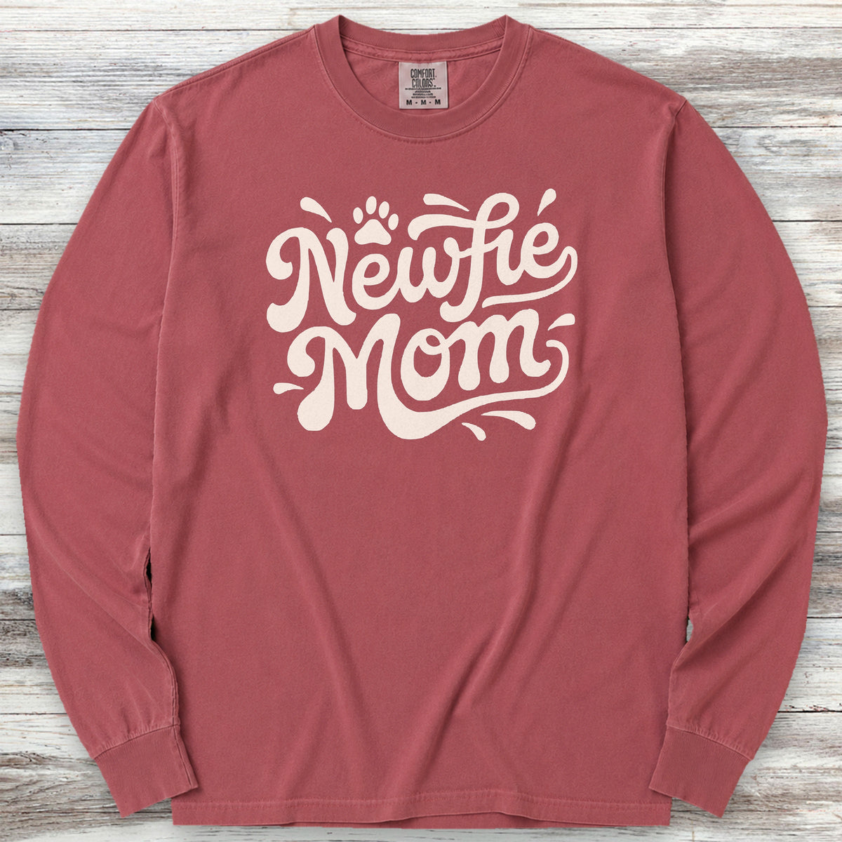 Newfoundland Groovy Mom Long Sleeve Tee - Brick