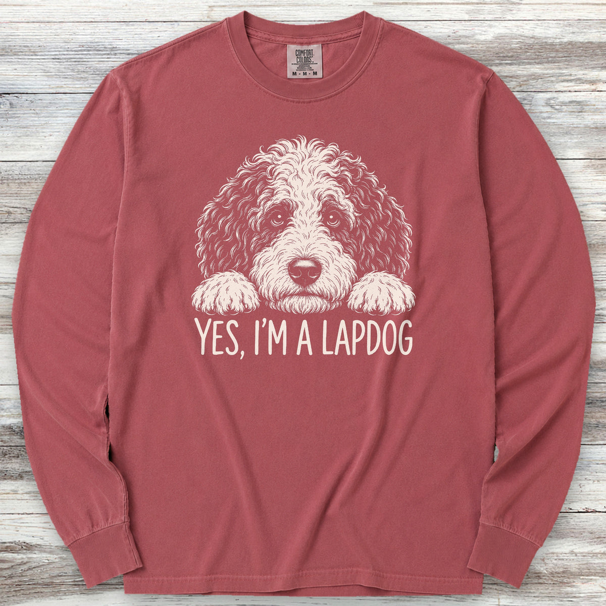 Sheepadoodle Lapdog Long Sleeve Tee - Brick