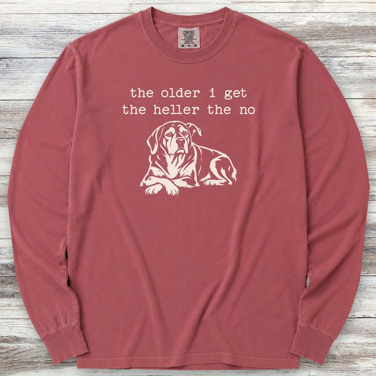 Hell No Long Sleeve Tee - Brick