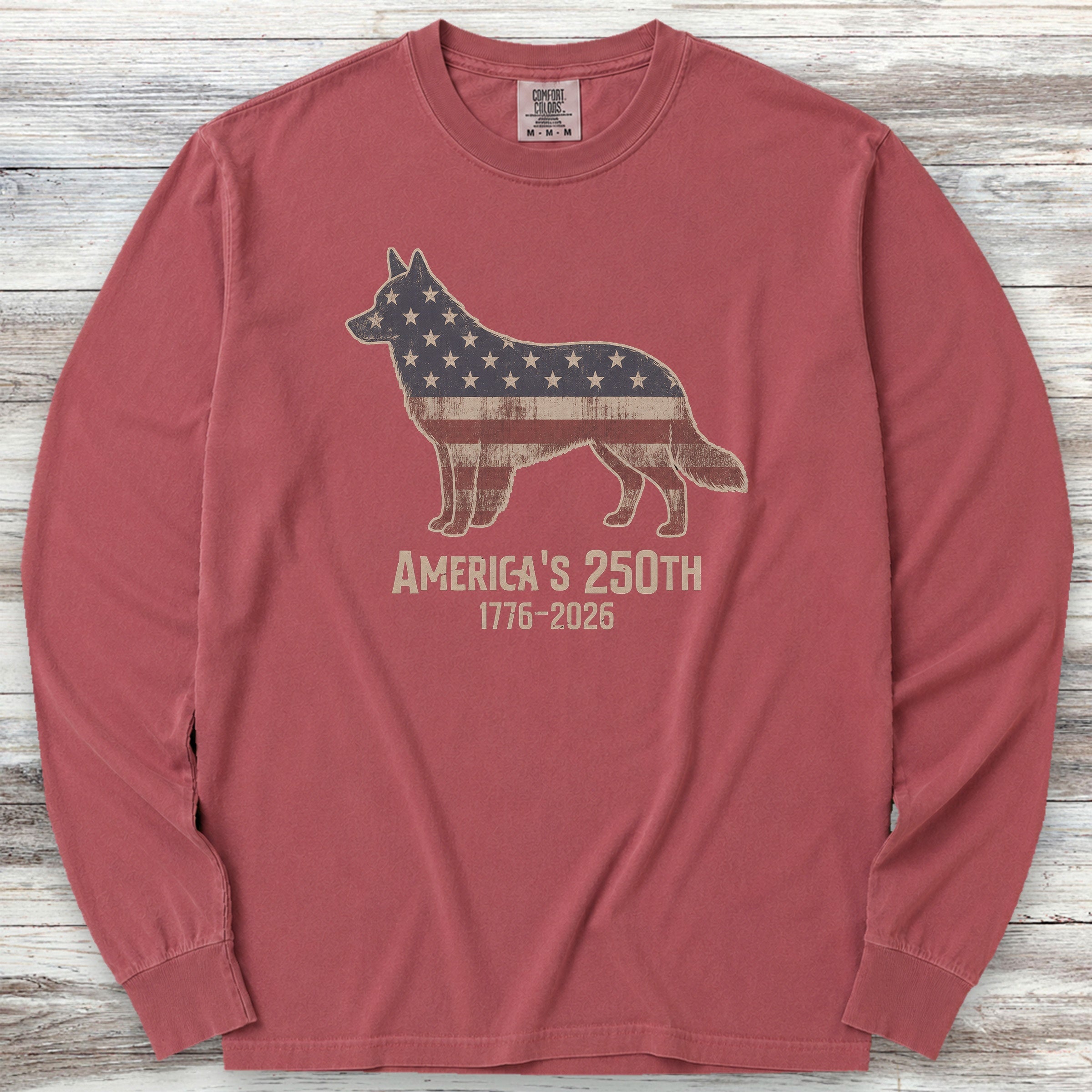 Australian Cattle Dog 250 Long Sleeve Tee - Brick