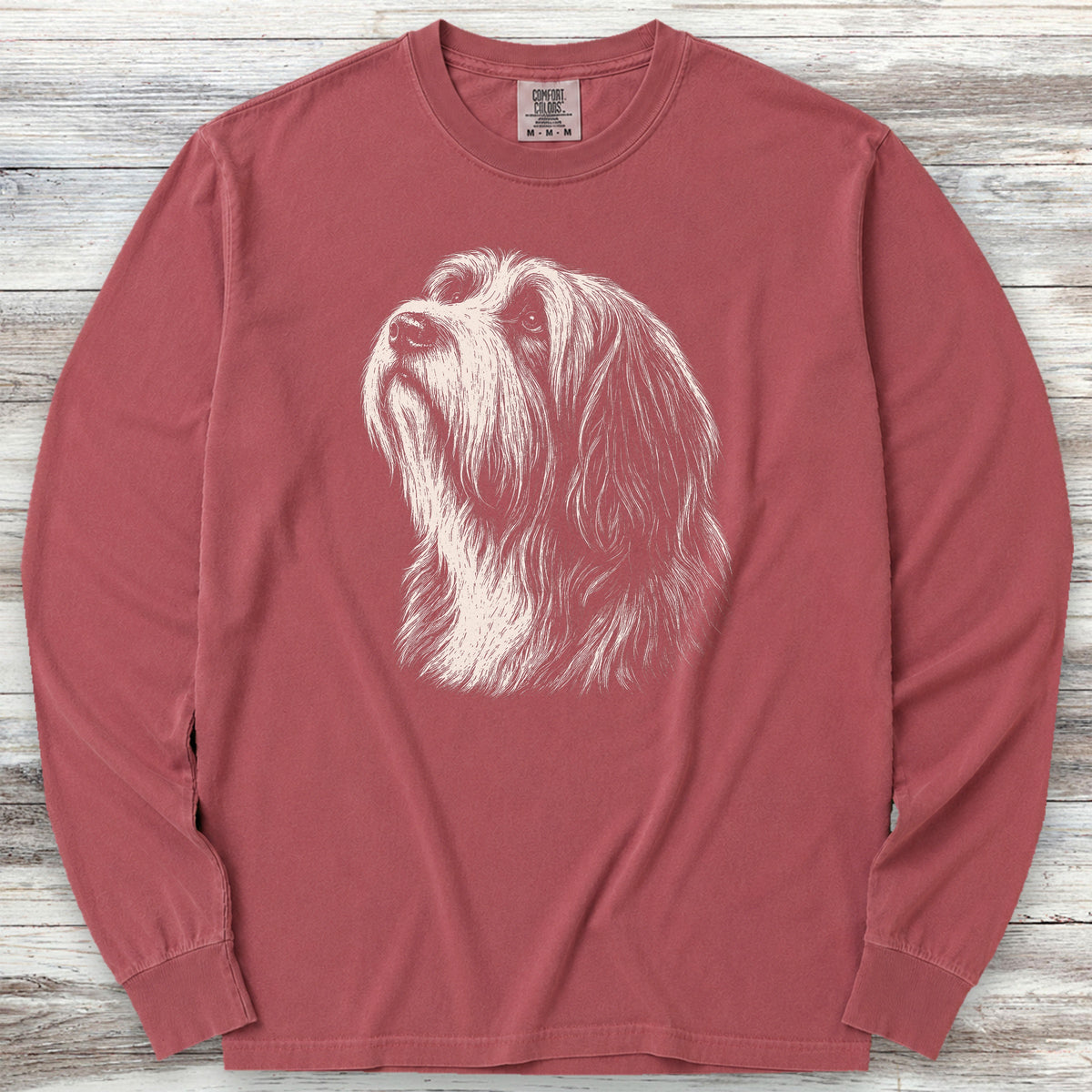 Bearded Collie Loyalty Long Sleeve Tee - Brick