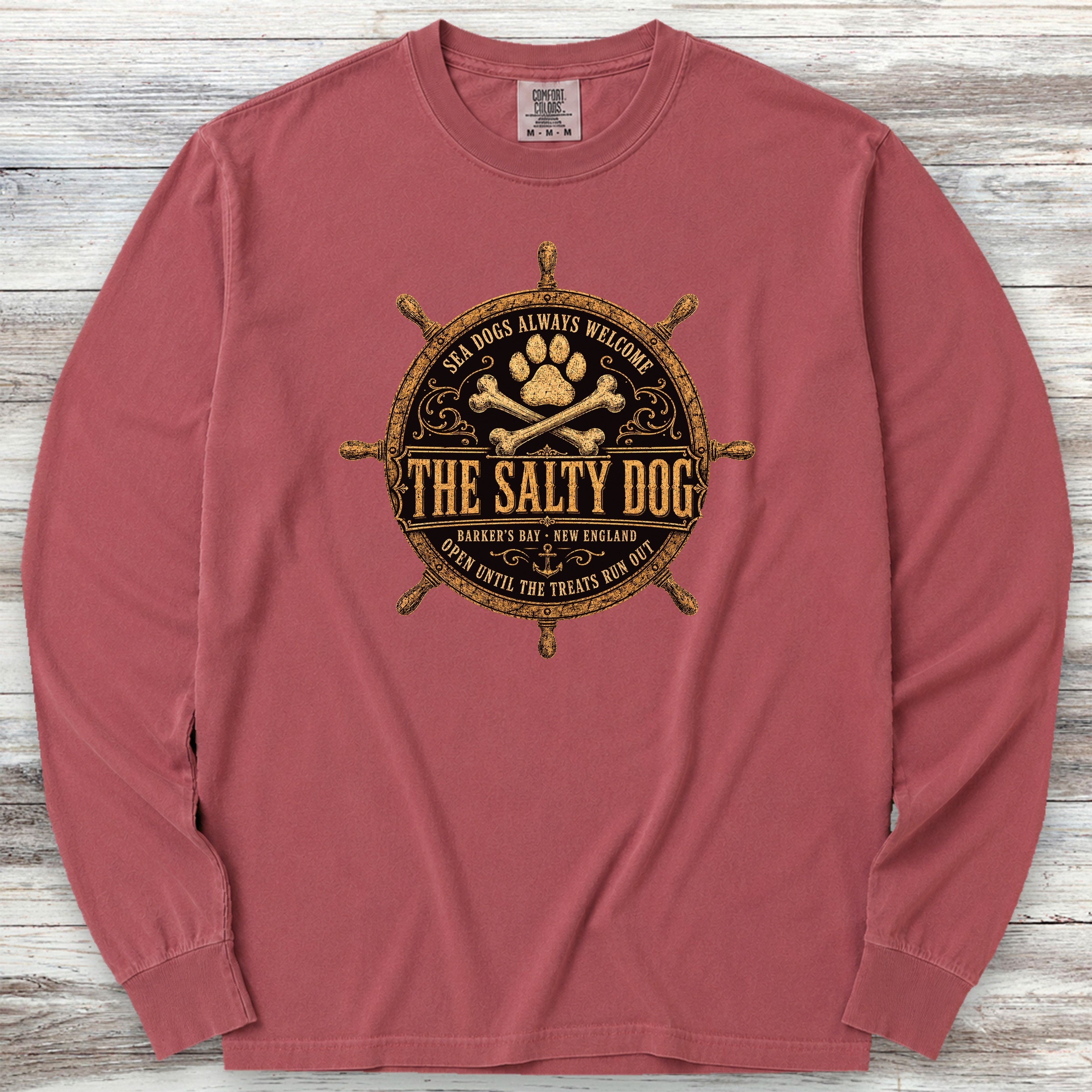 The Salty Dog Long Sleeve Tee - Brick