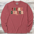 Treat Dealer Holiday Faux Patchwork Long Sleeve Tee - Brick