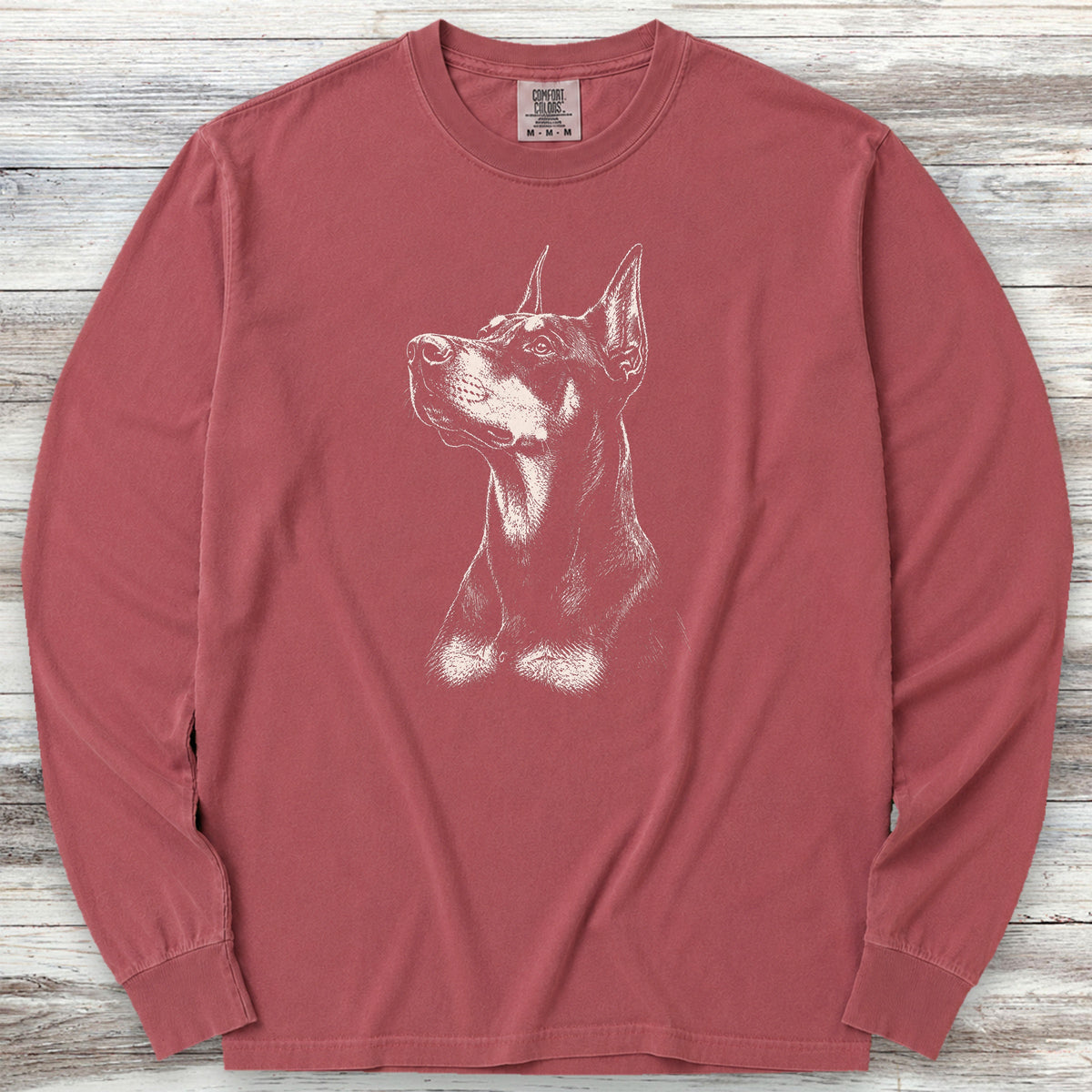 Doberman Loyalty Long Sleeve Tee - Brick