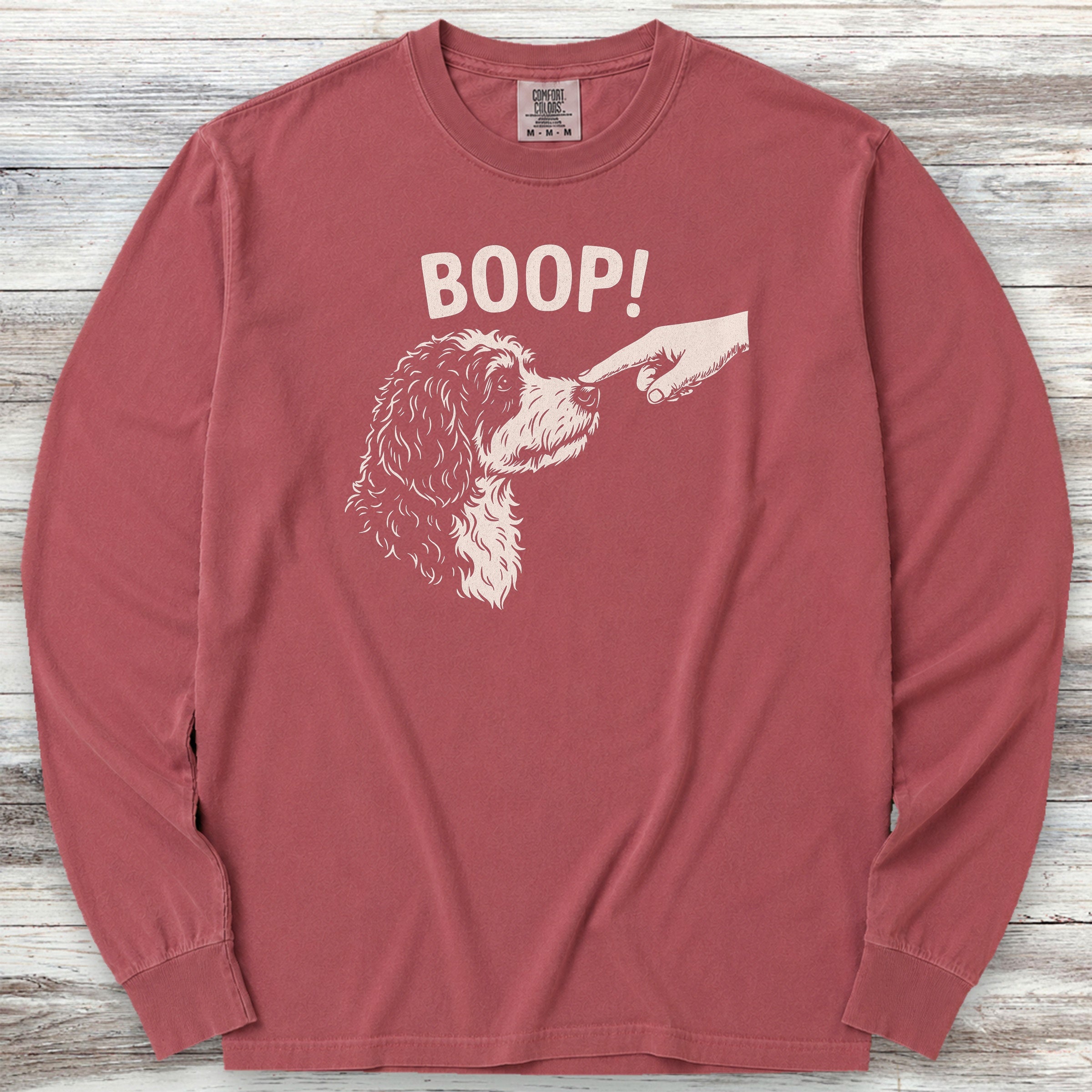 Bernedoodle BOOP! Long Sleeve Tee - Brick