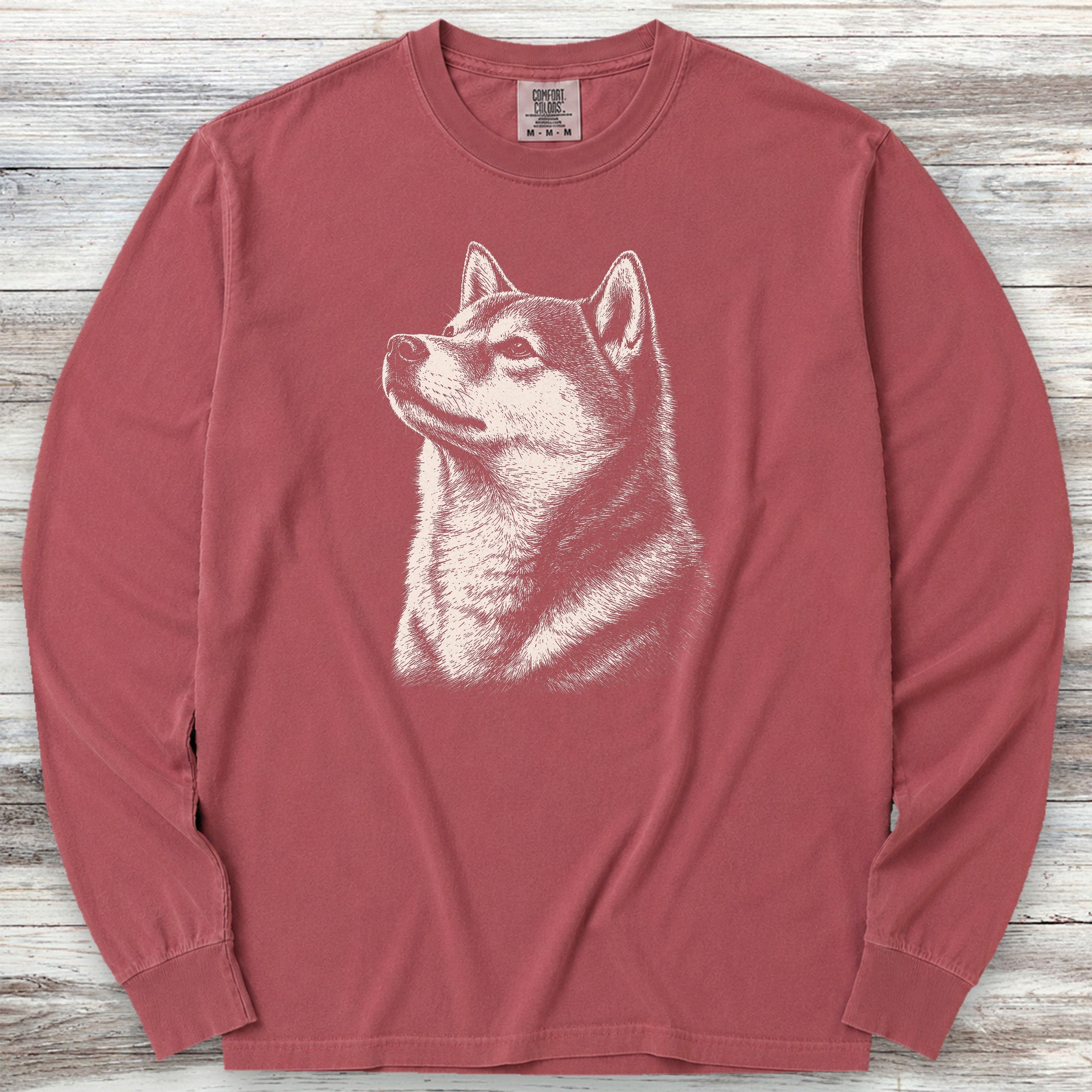 Shiba Inu Loyalty Long Sleeve Tee - Brick