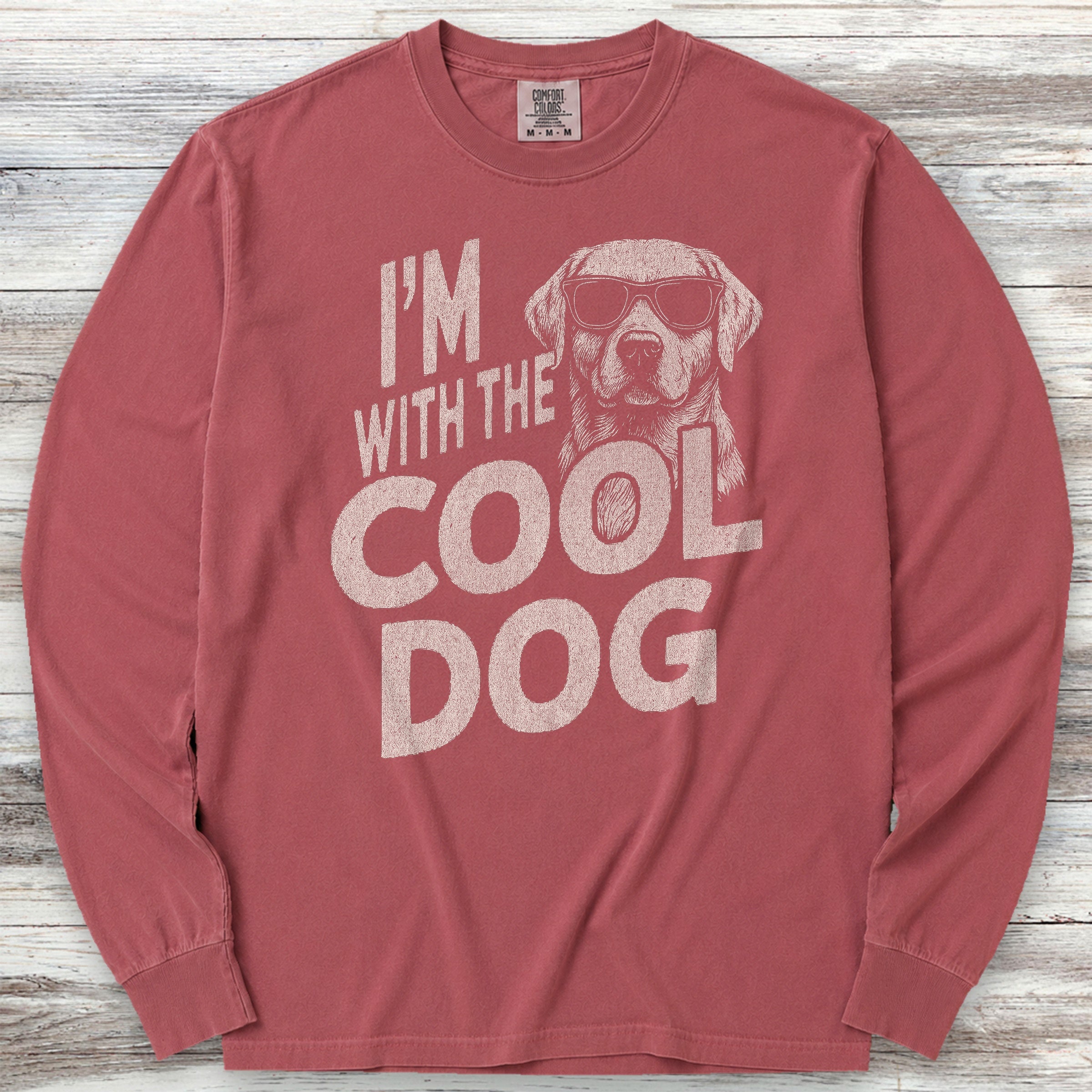 Labrador Retriever Cool Dog Long Sleeve Tee - Brick