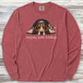 Basset Hound Nope Long Sleeve Tee - Brick