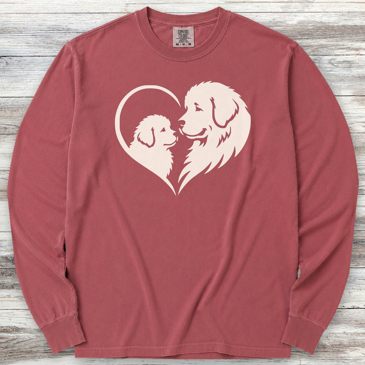 Newfoundland Heart Bond Long Sleeve Tee - Brick