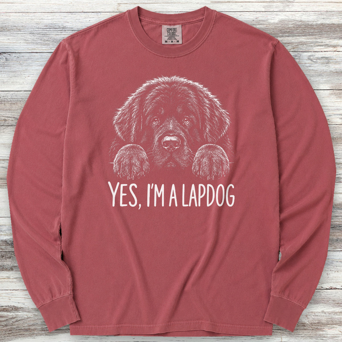 Newfoundland Lap Dog Long Sleeve Tee - Brick