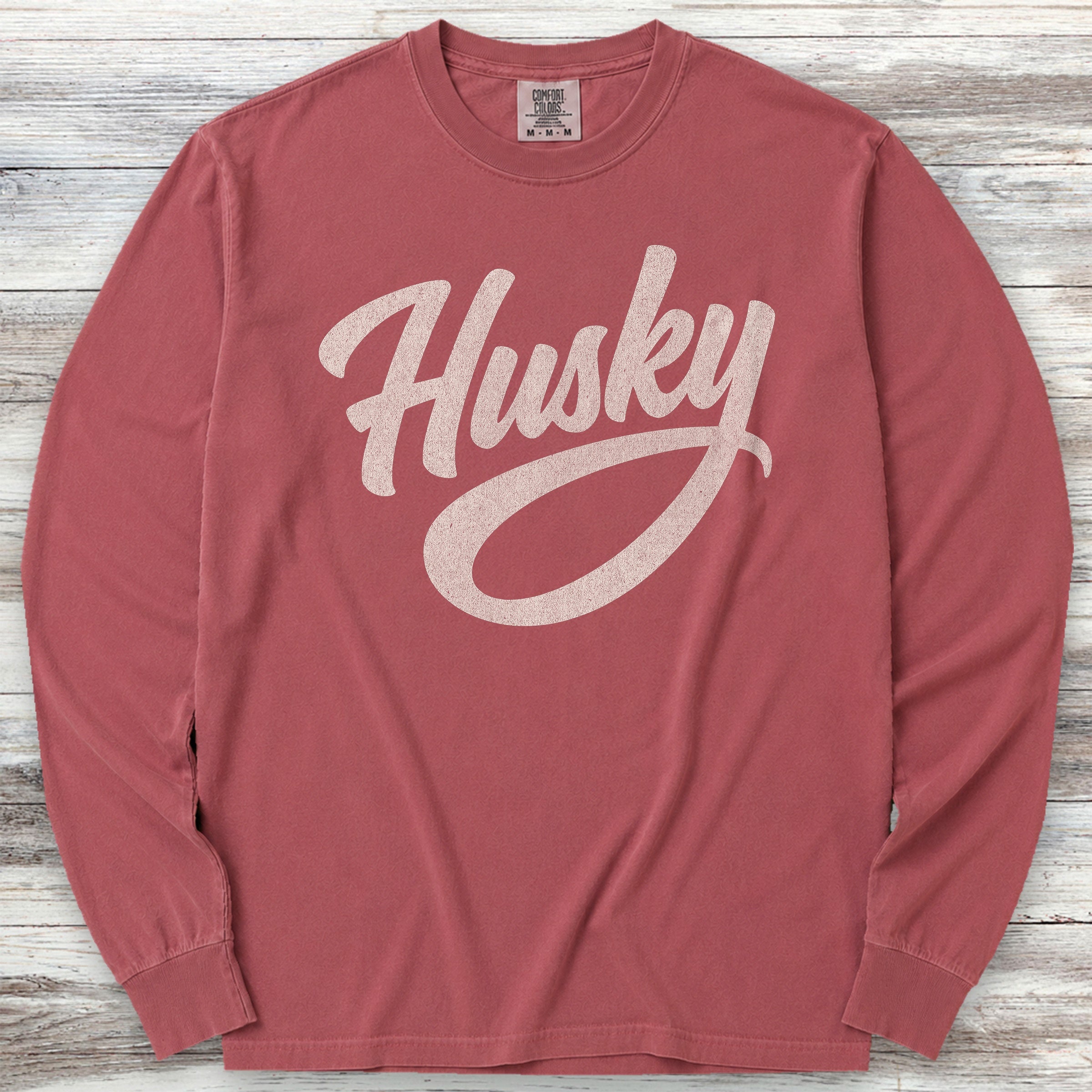 Husky Team Long Sleeve Tee - Brick