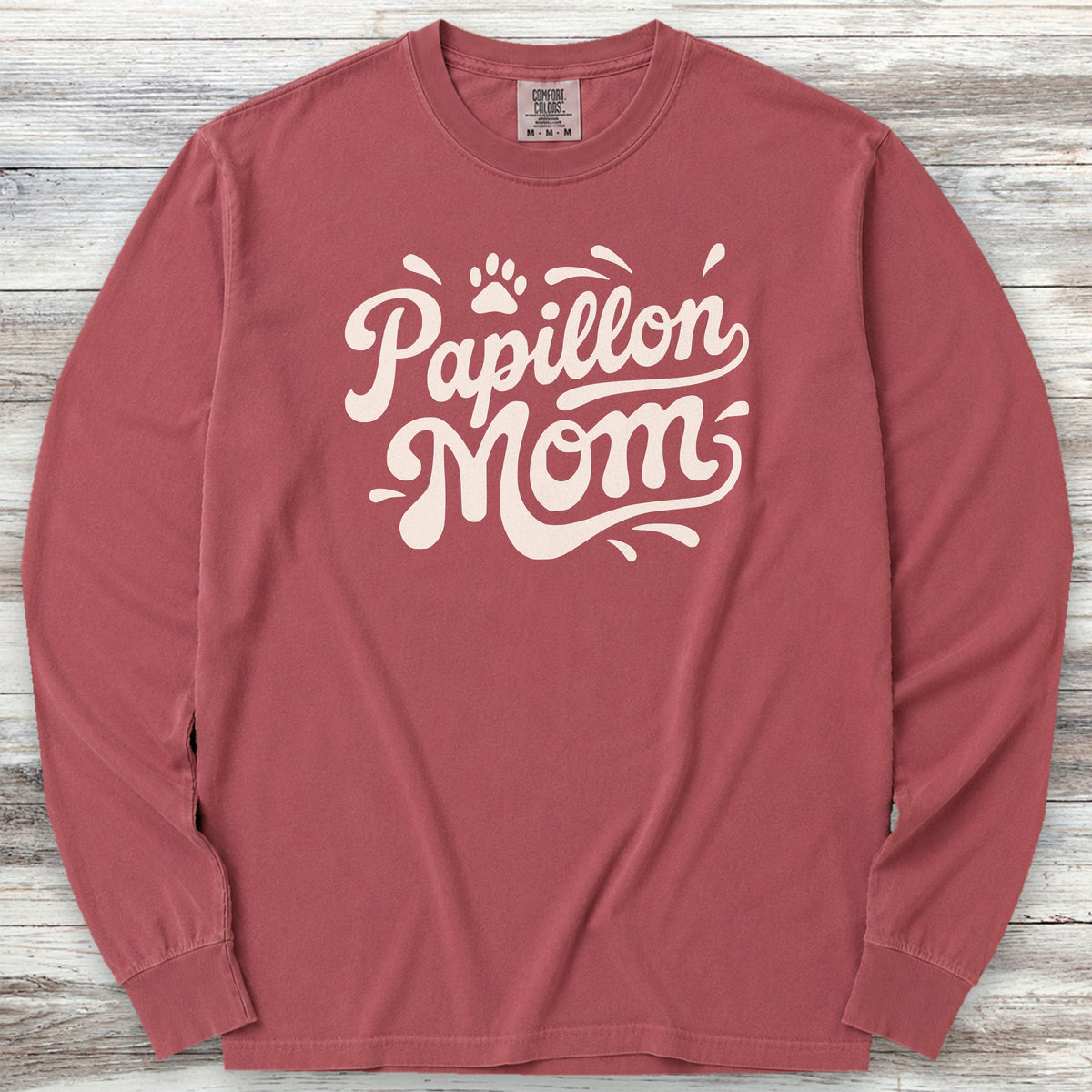 Papillon Groovy Mom Long Sleeve Tee - Brick