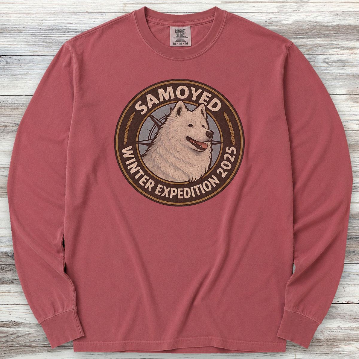 Samoyed Winter Expedition 2025 Long Sleeve Tee - Brick