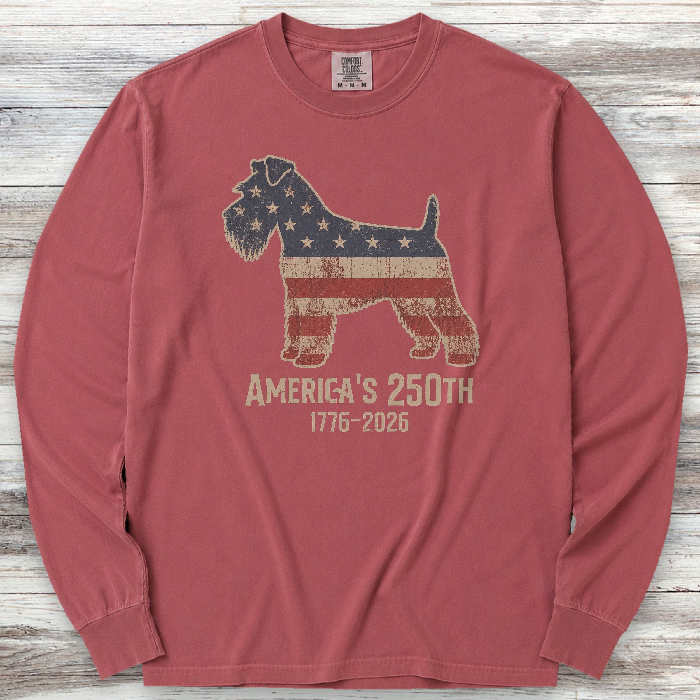Schnauzer 250 Long Sleeve Tee - Brick