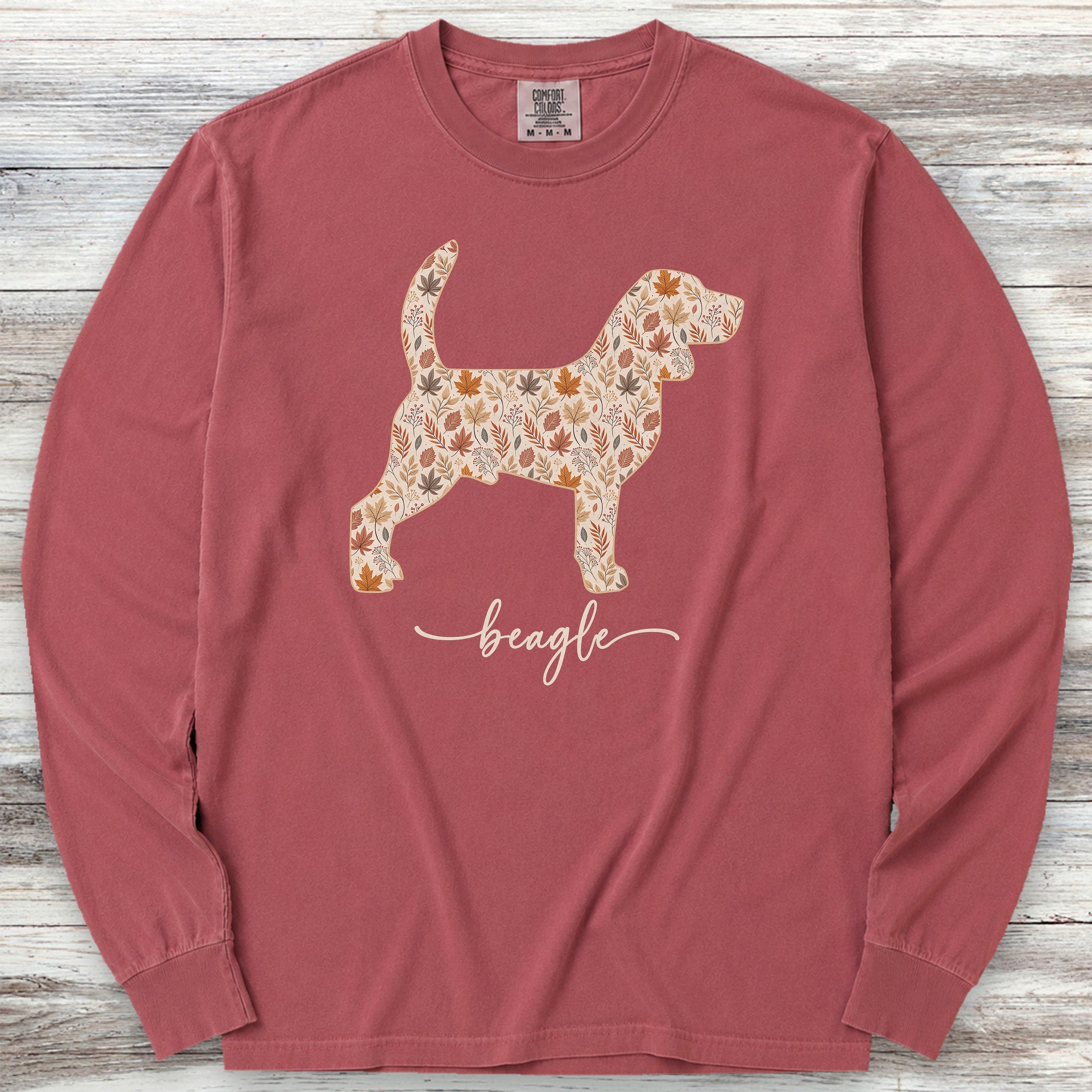 Beagle Fall Long Sleeve Tee - Brick